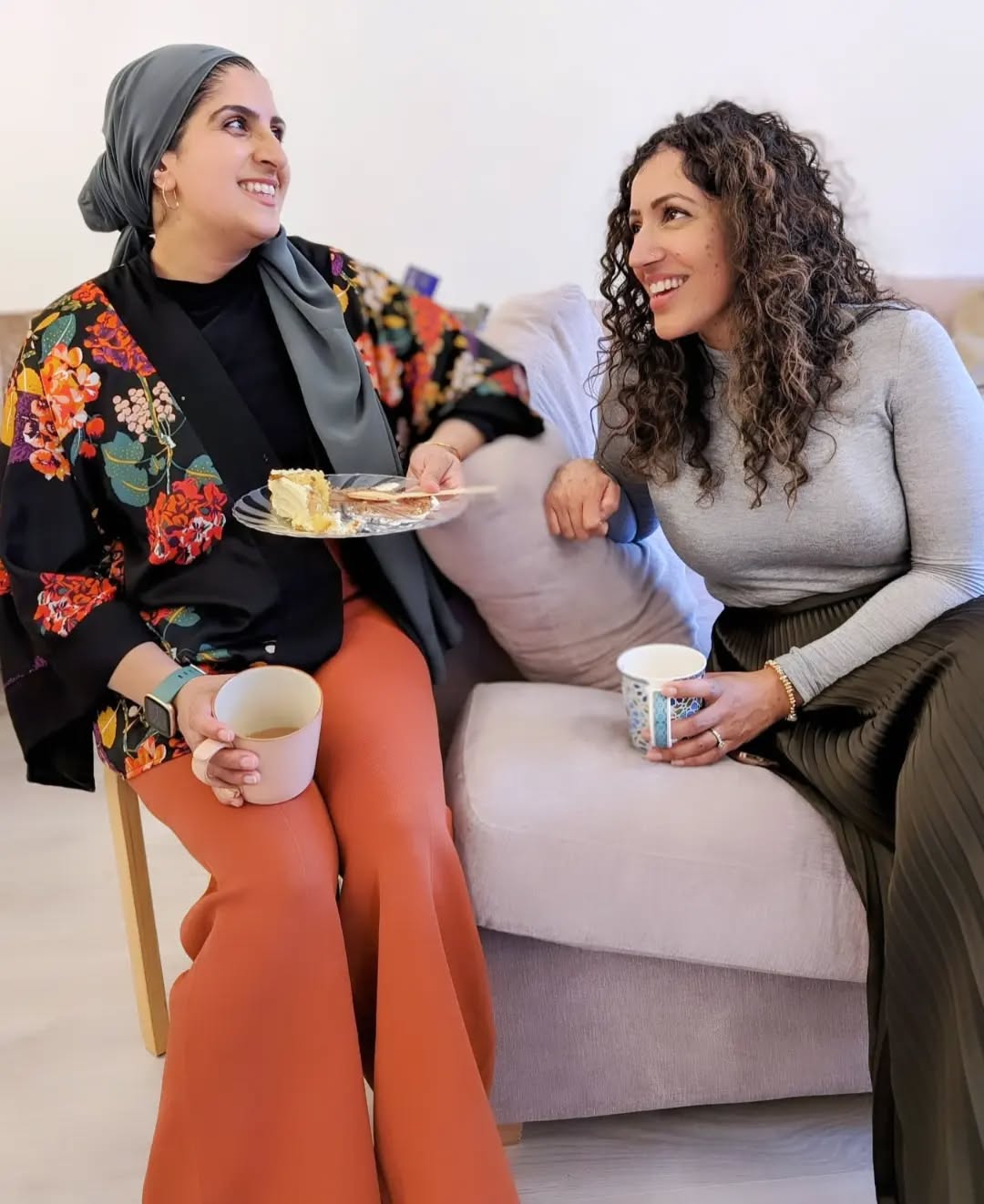 Baker caught enjoying her own cake with her soul sister, chai in hand 🤗✨