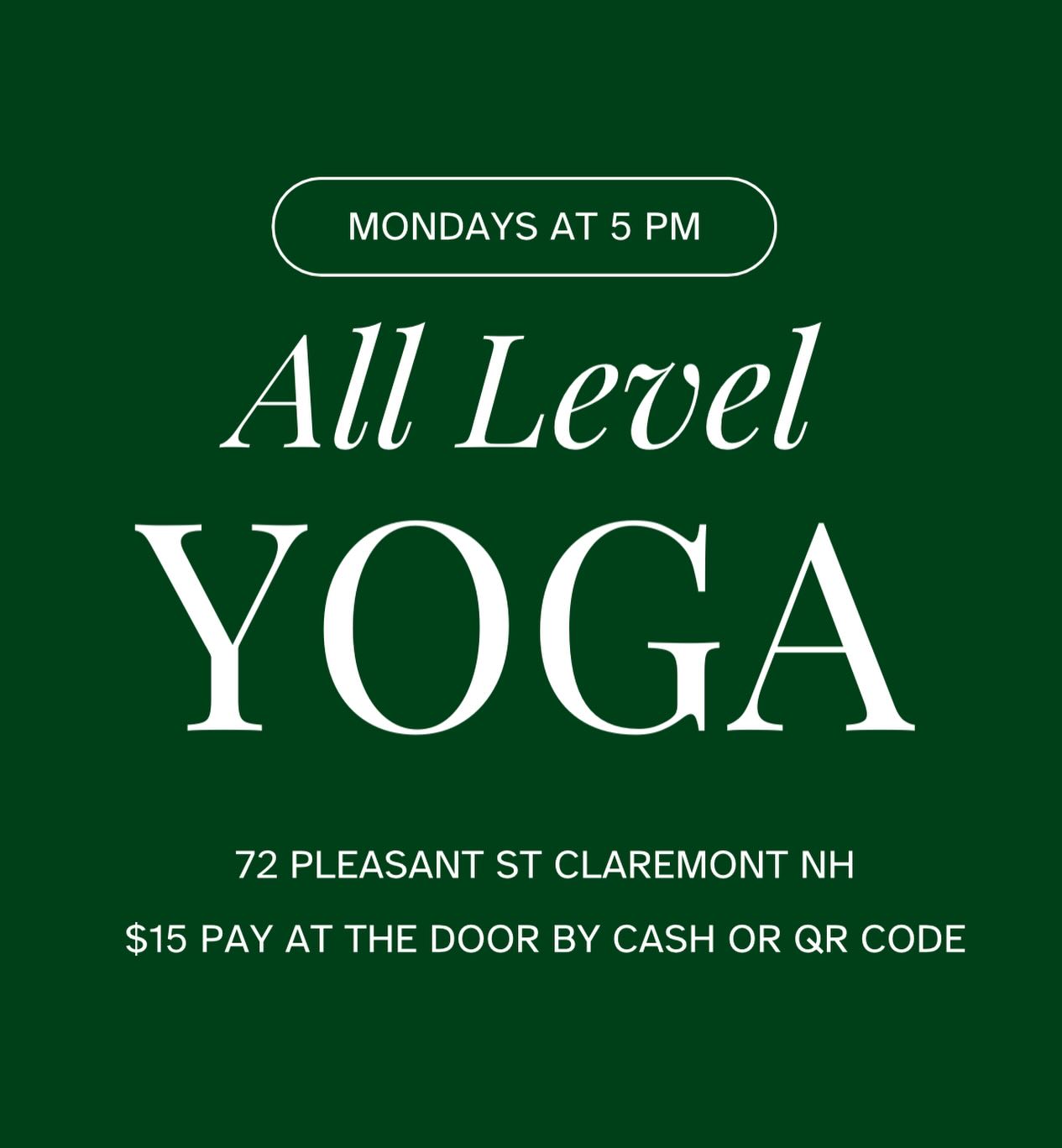 Yoga is back at The Well this Monday, February 2! Join me for a beginner-friendly, slow flow class. This class will run weekly through May.
