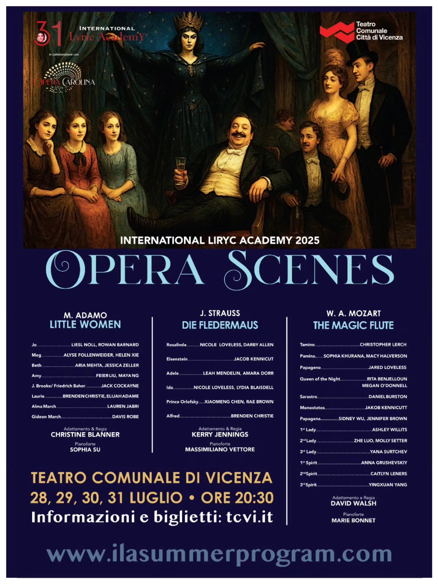 Opera Scenes - ILA 2025
Little Women, @christineblanner Director
Die Fledermaus, @tenorkerry Director
The Magic Flute, David Walsh Director
.
.
.
.
.
.
.
.
.
#internationallyricacademy #operasingers #yaptracker #singinitaly #summerprogram #ilasummerprogram #operascenes
