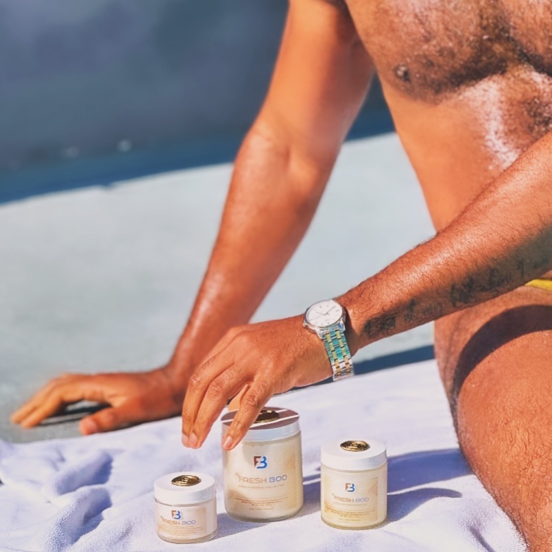 Guys, it’s time to up your skincare game! Protect and Nourish your skin with our body butter , rich in Vitamins A, D,E and K. Perfect for those sunny pool days 🌞🧴. #skincaretips #vitaminrich #myfreshbod #menskincare #staymoisturized