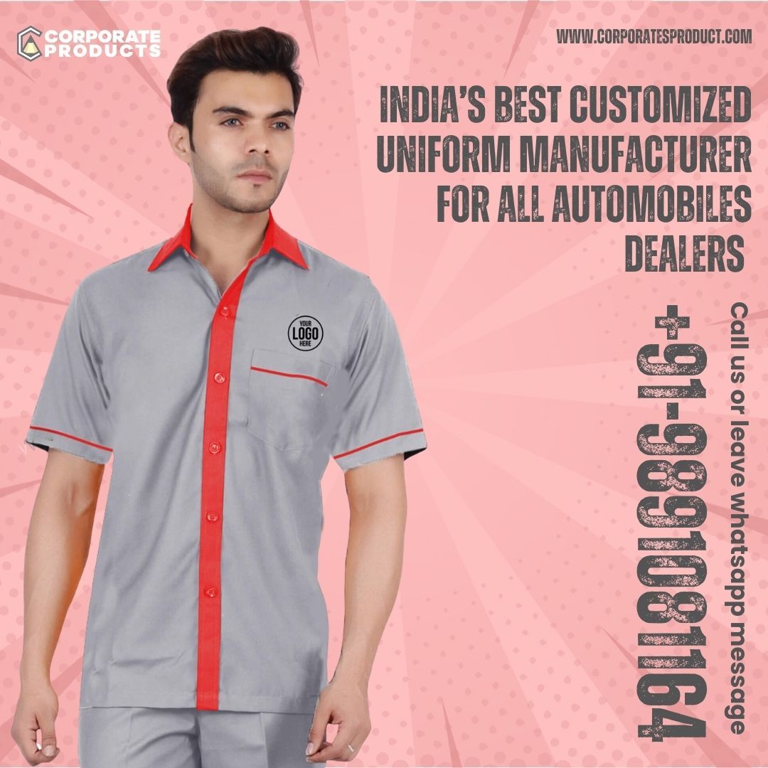 Best Uniform manufacturer for automobile dealers. Customized as per dealer requirements. Get instant quotation now.