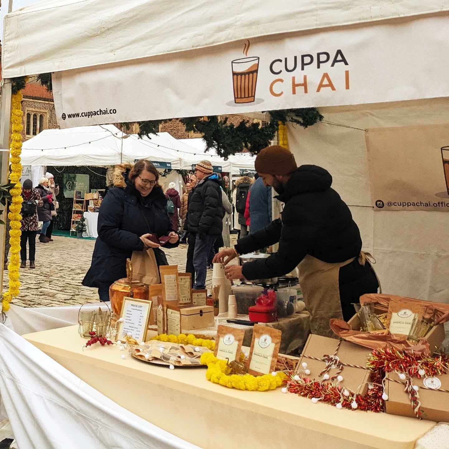 Prepping the final bits for our Christmas Festive Fayre at Hampton Court Palace! Feeling slightly out of practice but I'm sure once everything is set up and we've got going, I'll be back in my element! 🎄
We'll be serving our original masala chai, deluxe chai, cheeky chai, as well as our pouches and gift boxes for all your Xmas prezzies. We'll be exhibiting this weekend only (fri-sun) so please stop by if you can! There are off-peak tickets which are cheaper for after 3pm too.
Tomorrow will be the set up day, and with it being so close to home, it makes a huuge difference. Will keep you posted all weekend, and fingers crossed I've packed everything I need and things go smoothly! 🤞
#hrpfestivals #festivefayre #christmasfair #christmasfairs #chaiwalla #christmaschai #smallbusiness #localseller #christmasshopping #hamptoncourtpalace #christmas gifts