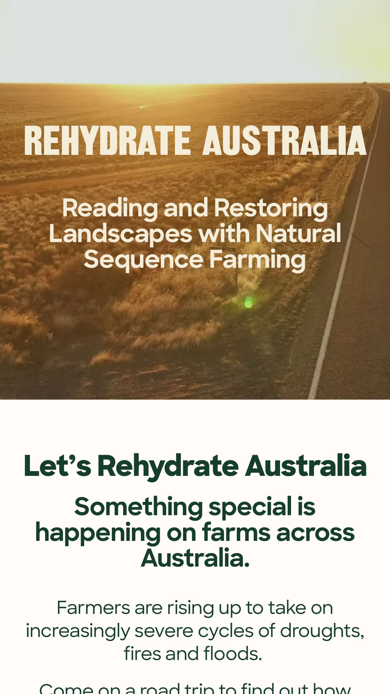 Looking at booking a Theatre in Sydney mid-March for a screening of Rehydrate Australia. @tarwynparktraining documentary
We will have a panel discussion after the screening with @charliearnott1 Stuart Andrews, John from @tallaganda_farm and possibly @chefmattmoran
$20 a ticket who would consider coming out for the night?