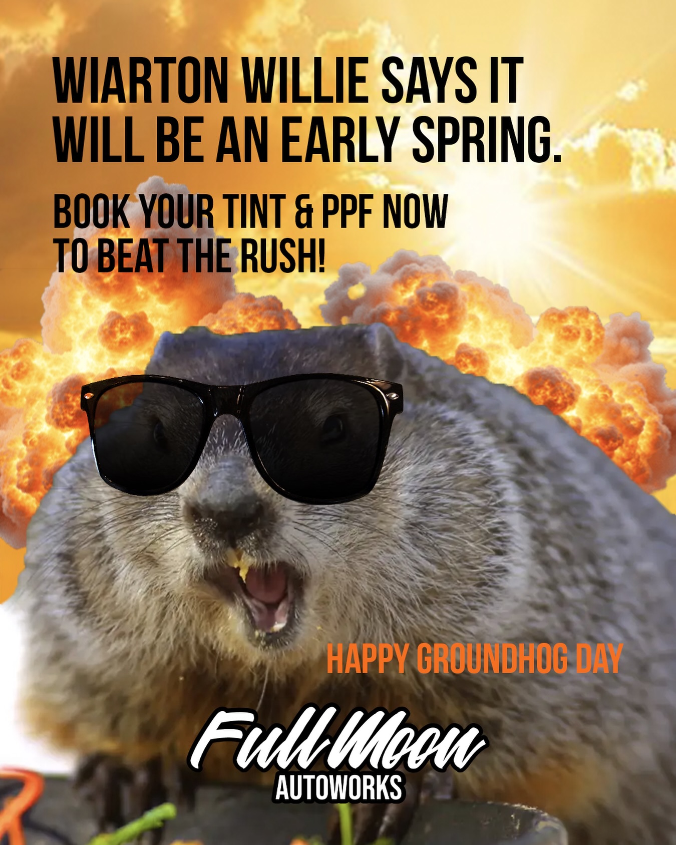 You heard him. 🫡 Book your tint and PPF today to beat the spring rush!
You can also save 10% until the end of February by bringing a friend or booking multiple services. See our Double Double special for details.
#tint #ppf #windowtinting #ottawa #FullMoon