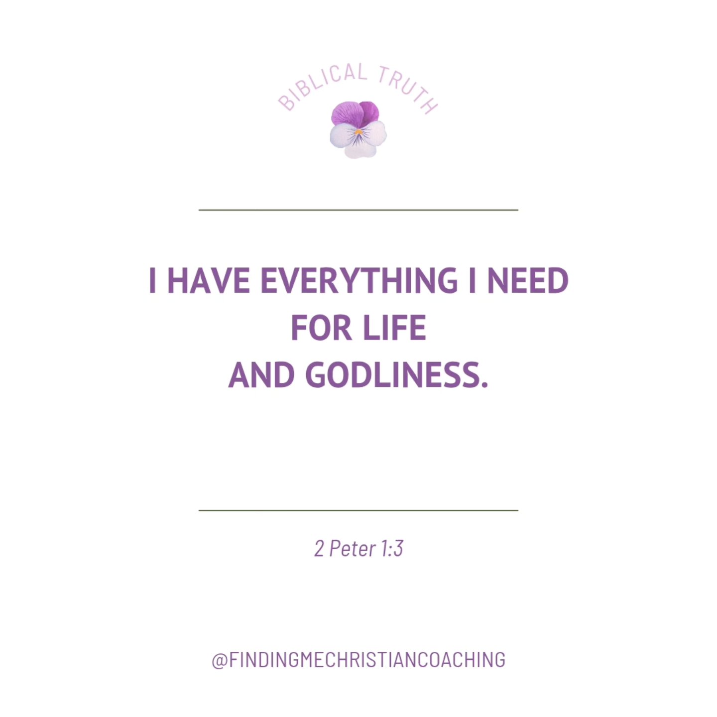 Do you believe this?
This verse assures you that you are fully equipped for a godly life through your relationship with Jesus. You’re grounded in His divine power and His goodness.
Because you are united with Jesus as His child, you aren’t lacking for anything spiritually. You’re complete in Him (Colossians 2:10). There is no need to look for additional blessings or spiritual resources because you have received all you need through His divine power.
Like this post if you believe this!
#beliefs #identityinchrist
#christianlifecoach
#ChristianEnneagramcoach
#childofgod #daughteroftheKing