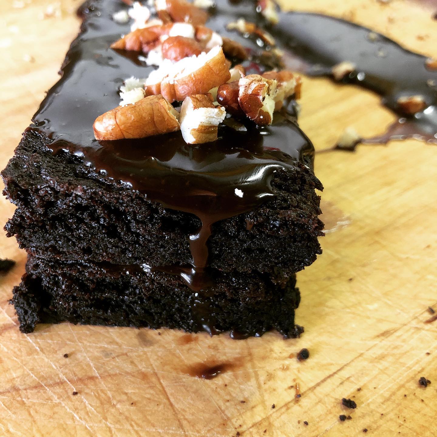 Chocolate fudge brownie sandwich with chocolate ganache #decadence #chocolatelovers #foodiesofinstagram #chefsofinstagram #gayboy #loveoffood