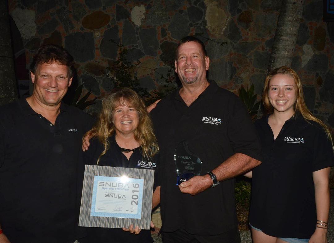 VI SNUBA Excursions was the 2016 SNUBA Operator of the Year! 🎉🎉🎉 #snuba #caribbean #diving #familyvacation #ocean