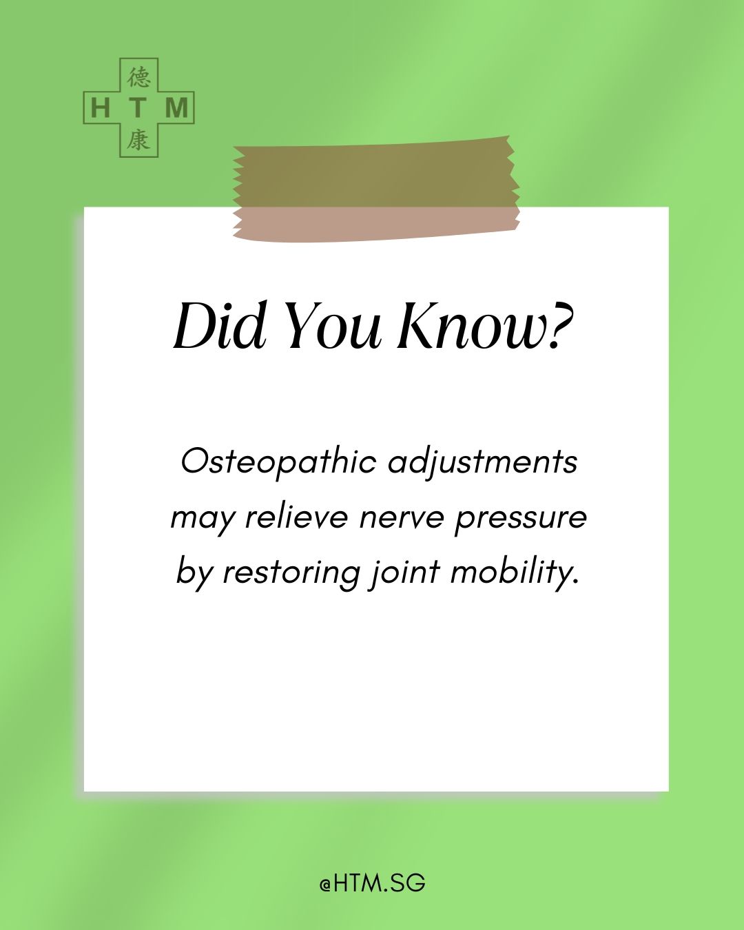 Osteopathic adjustments may relieve nerve pressure by restoring joint mobility.
📌 Follow us for more science-backed health insights.
#HealthFacts #DidYouKnow #HolisticHealth #WellnessJourney #StayHealthy"