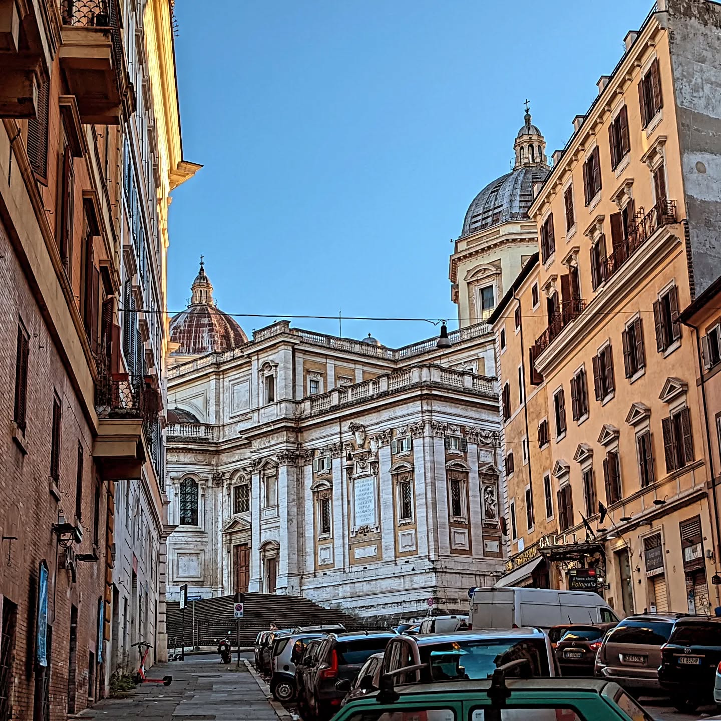 The Basilica of Santa Maria Maggiore sits atop the Esquiline Hill, and is seen here as you approach along Via Panisperna. Founded in 432 AD. the Virgin Mary appeared to Pope Liberius in a dream, instructing him to build a church where snow would fall in August. Miraculously, snow fell on the Esquiline Hill on August 5, marking the site for the basilica. This event is commemorated annually with white rose petals dropped from the ceiling.
https://www.latinrocks.com/post/santa-maria-maggiore-wednesday-first-week-of-lent
#latinrocks #santamariamaggiore