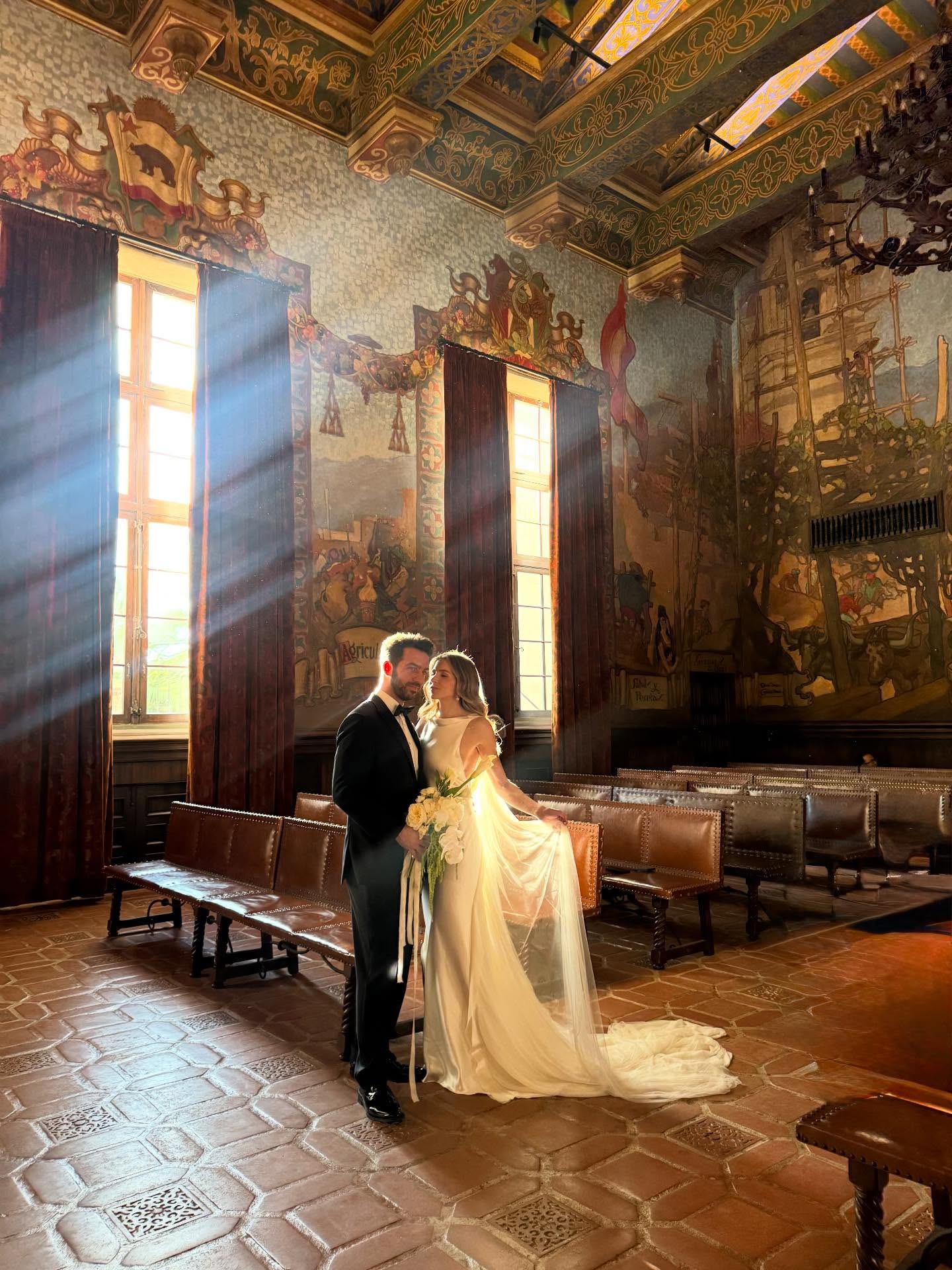 A courthouse micro wedding like no other! The light in the Mural Room of our beautiful Santa Barbara Courthouse was breathtaking after Amanda and Nick’s ceremony. (All taken on my iPhone) 🤍✨
Swipe to see Amanda’s outfit changes, each paired with hair and makeup designed to complement the look. Proof that intimate celebrations can still be fully realized, thoughtfully curated, and absolutely unforgettable.