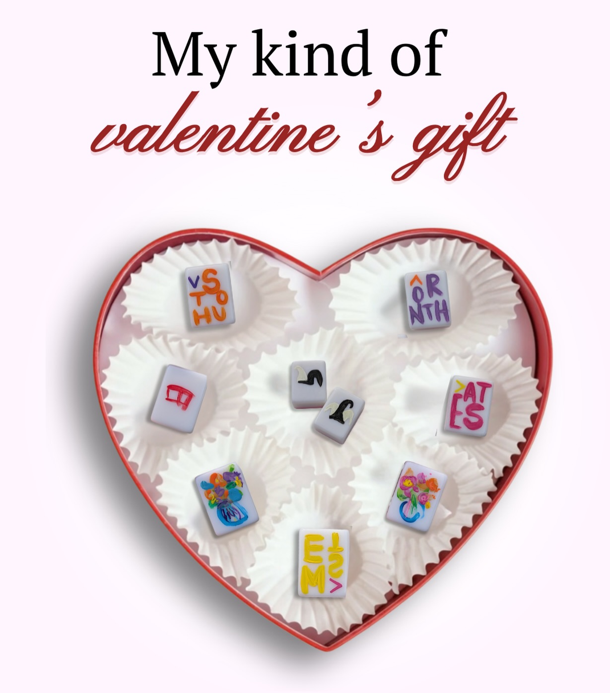 Now this is my type of Valentine’s Day gift! Who else is hoping for a mahjong filled V-day?!🙌😍
Featuring my Abstract Tiles🩷💙
#mahjong #mahjongtiles #mahjongnight #custommahjong #valentines
