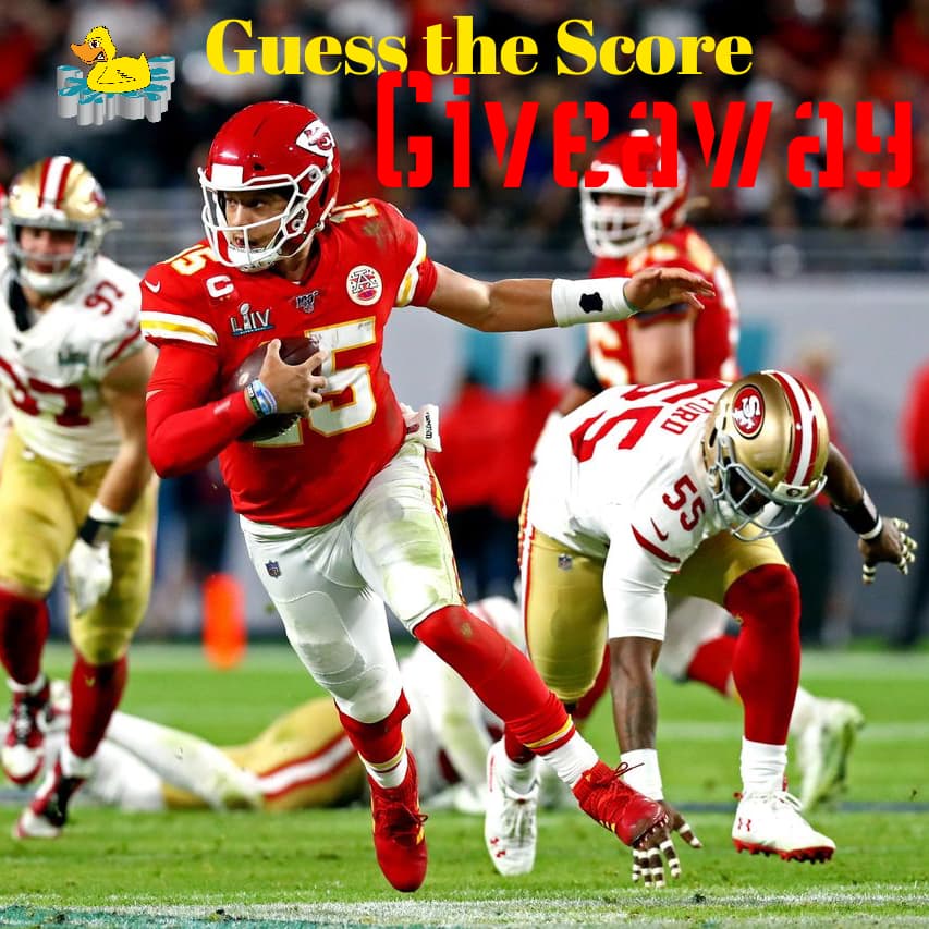 🏟 SUPER BOWL GIVEAWAY! 🏆
Guess The FINAL SCORE OR be closest to The San Francisco 49ers vs. The Kansas Chiefs game Sunday 🏈 The score of EACH team must be clearly stated i.e. SF: __ KC: __ Good luck!! •
•
•
Winner(s) receives a Deluxe Super Scrubber Duckys Prize Pack 🐣 One guess per account and one single extra guess for tagging a friend. Last entry when game starts 3:30 PST winner(s) is lowest number of total points difference from each teams score