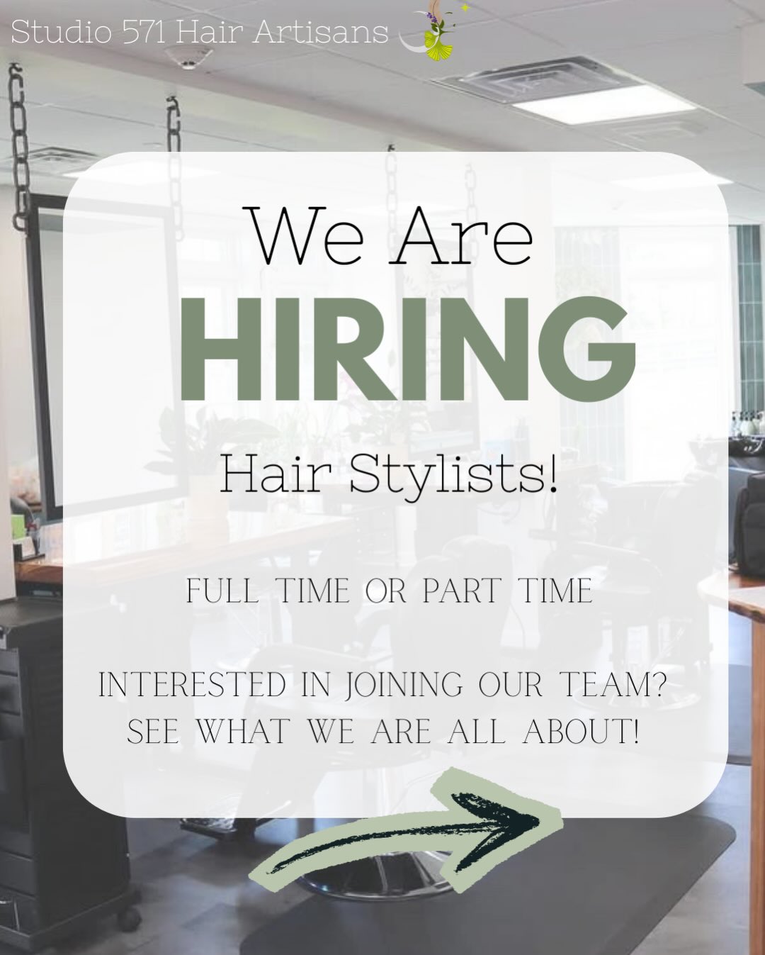 We are so excited to announce that we are expanding our team!! ✨
Take a look at our salon values, culture, and interests in team growth ✂️
#hiringstylist #njsalon #studio571hairartisans #lookingforstylist #hiringnow