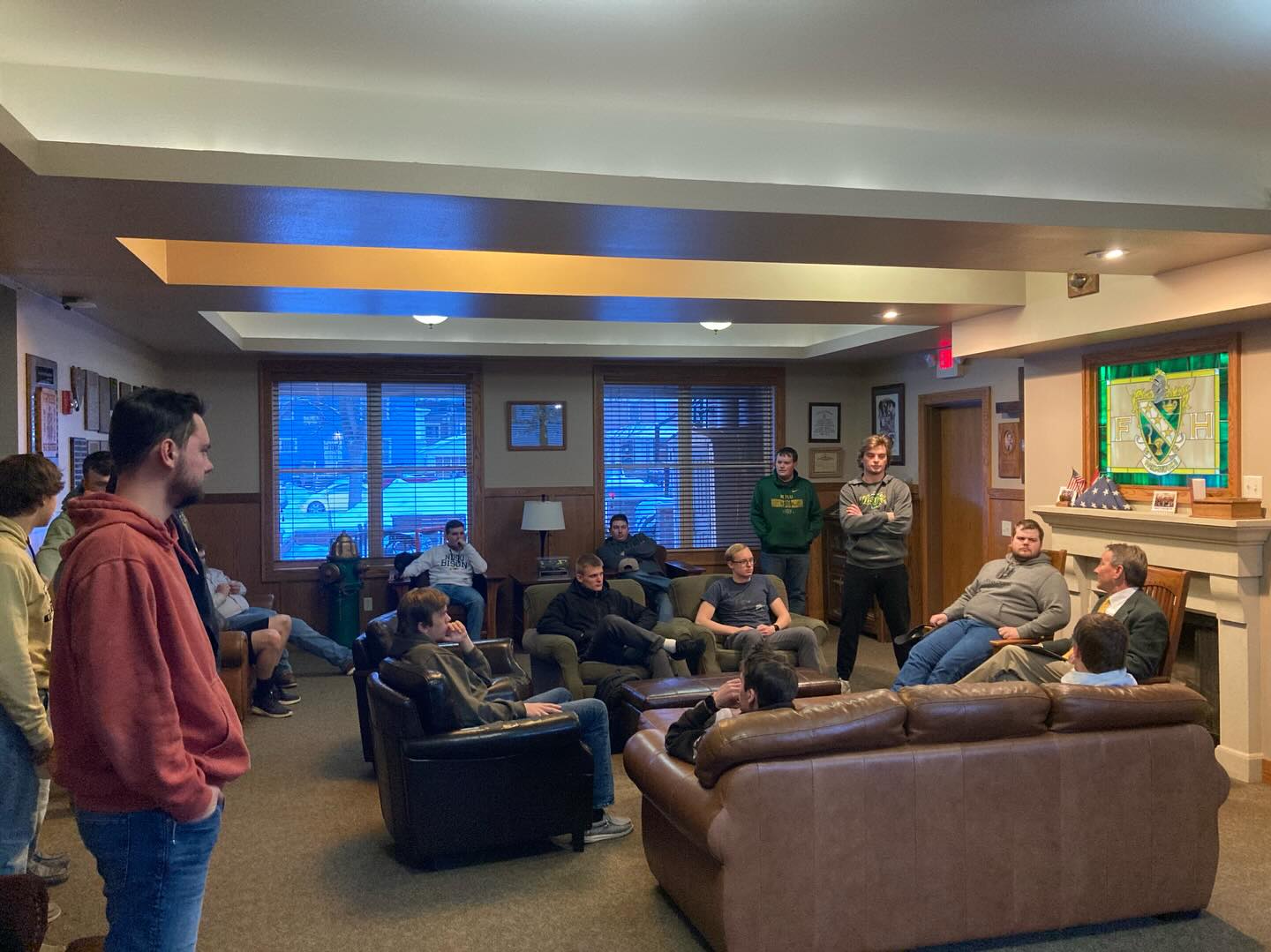Last night we had the opportunity to host the future interim president of NDSU and FarmHouse alumni, Rick Berg. He shared with us advice on how to grow as men on and off campus.
Take every opportunity presented to you. It will come back to you 10 fold in ways you cannot imagine.