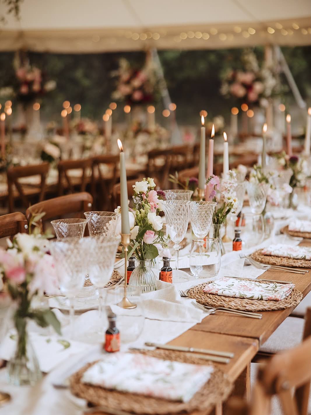 Round Tables vs Trestle Tables - the choice you make can completely change the look and feel of your marquee interior.
Round tables create a soft, elegant atmosphere. They’re perfect for conversation, feel inclusive for guests and work beautifully with full tablecloths, statement centrepieces and ambient candlelight. Ideal if you’re dreaming of a classic or romantic setup.
Trestle tables bring a relaxed, contemporary feel. They’re great for maximising space, encourage a more social, family style dining experience and look stunning styled simply with runners, foliage and low décor. Perfect for rustic, modern or festival style weddings.
Both options can be styled beautifully, but each gives your marquee a very different personality. From intimate and refined to relaxed and sociable, whats your table of choice?
Venue - @heathylea.chatsworth
Pictures 1-3 - @redonblondephotography
Pictures 4-7 - @its.saul.brown
Marquee - @green_farm_marquees
#greenfarmmarquees #heathyleawedding #marqueeinterior