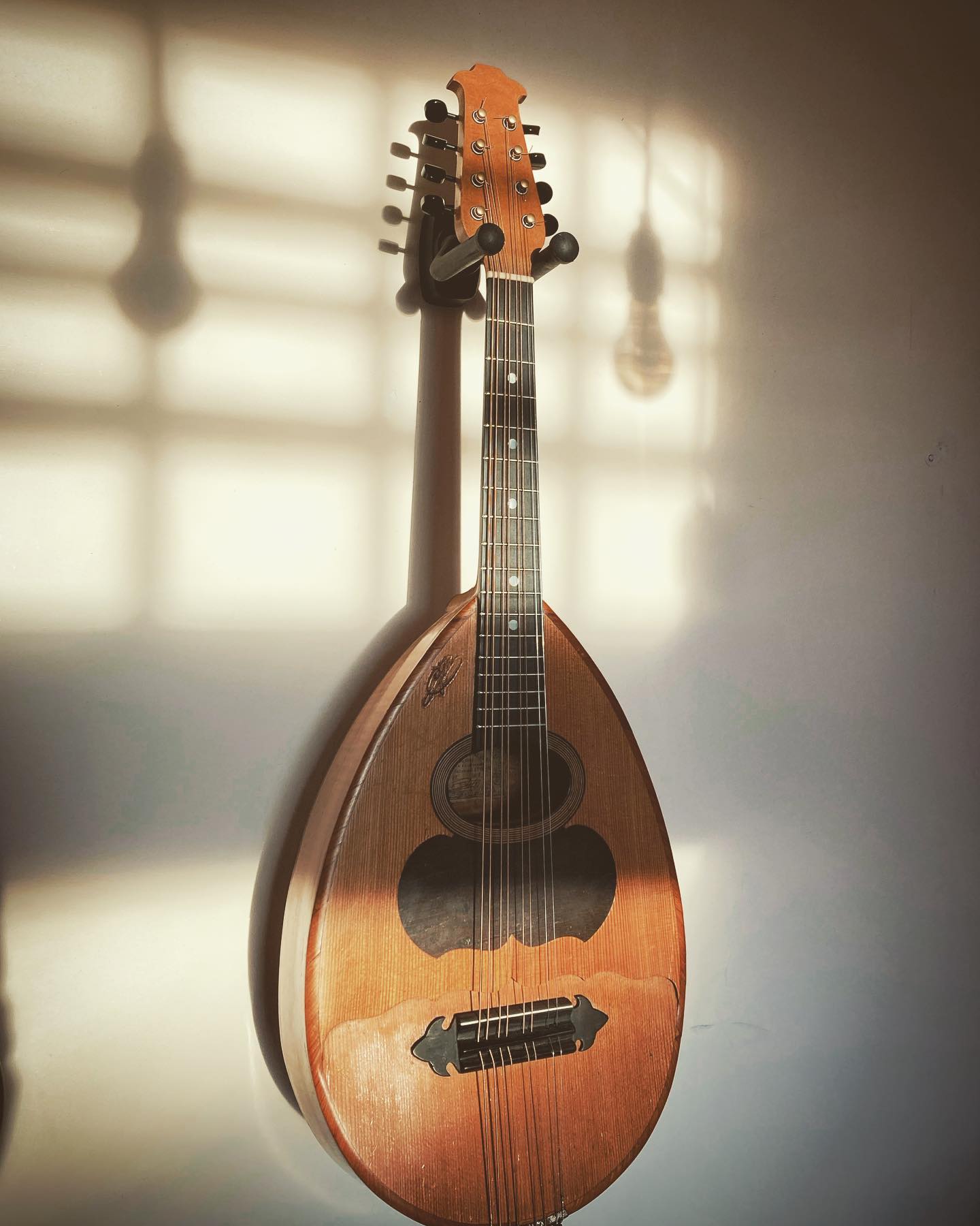 Volgend jaar wordt ze 100. En daarmee is deze Franse #Mandola van #Gelas de oudste in mijn studio. Maar met nieuwe stemmechanieken, vakkundig bevestigd door #spruceguitarsutrecht is ze nog springlevend en klinkt als een klok! #filmmusic #filmscore #filmmuziek