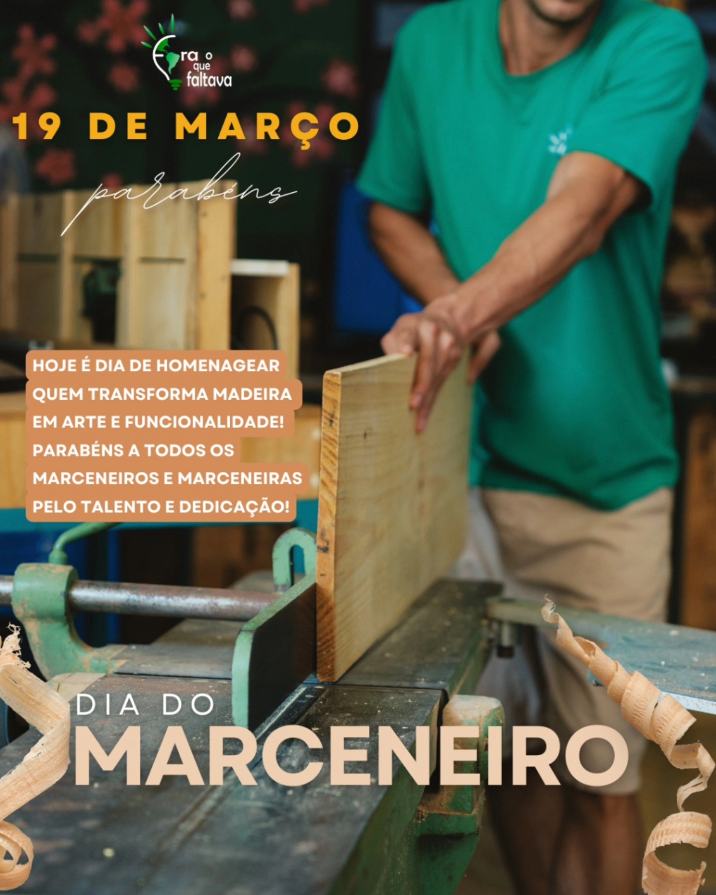 🛠️ Feliz Dia do Marceneiro! 🎉
Hoje é dia de homenagear todos os marceneiros e marceneiras que, com talento e dedicação, transformam madeira em arte! ✨
Também queremos celebrar cada aluno e aluna que já passou pelos nossos cursos, descobriu uma nova habilidade e colocou a mão na massa para criar algo único. Vocês fazem parte dessa história e nos inspiram a compartilhar nosso conhecimento cada vez mais!
Que a paixão pela marcenaria continue crescendo e trazendo mais adeptos dessa arte tão poderosa e tão satisfatória! 💪🔨
#DiaDoMarceneiro #eraoquefaltava #escolademarcenaria #cursodemarcenaria