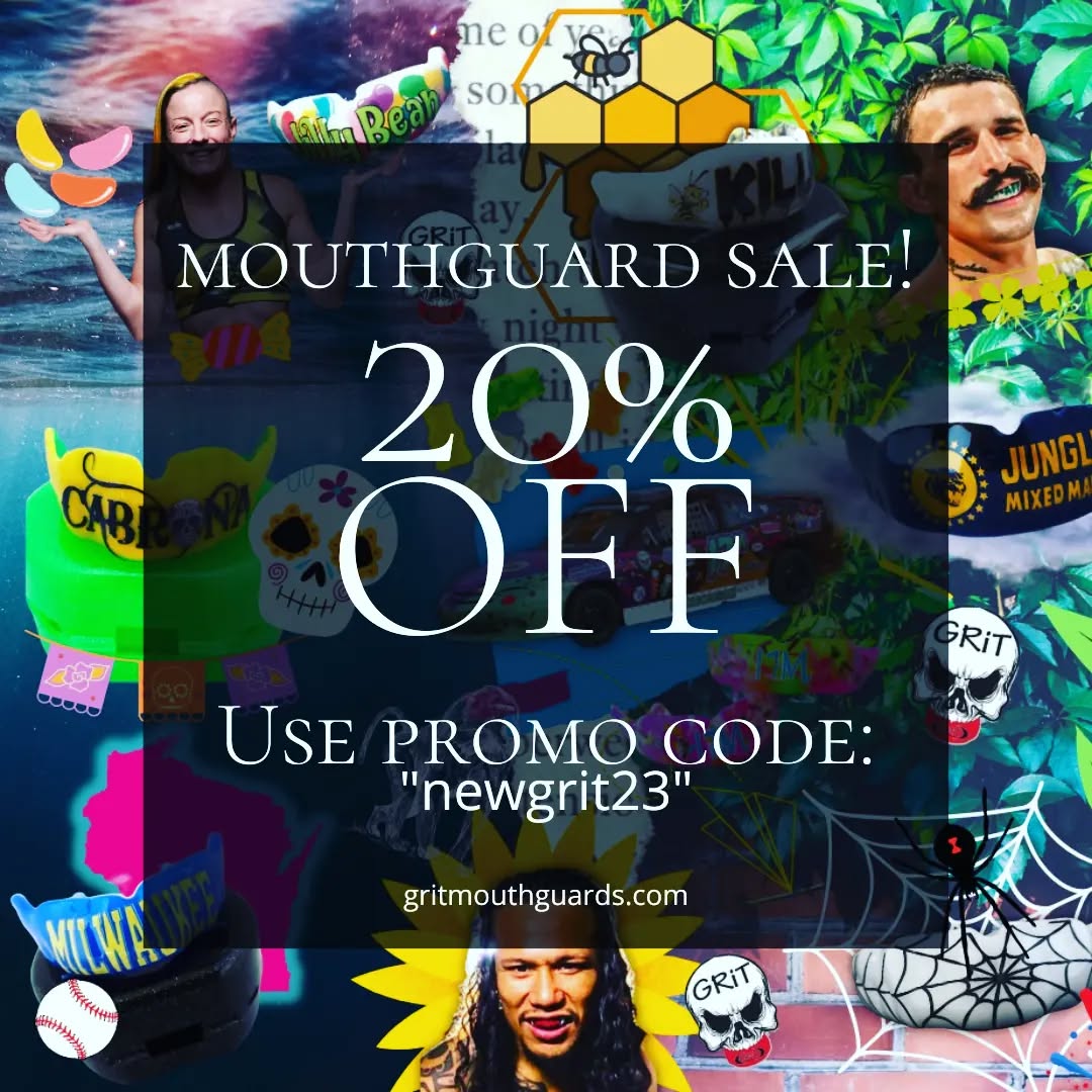 Custom mouthguard sale happening now! Save 20% with promo code "newgrit23" at gritmouthguards.com. #gritmouthguards #mouthguards #mouthguard #newyear #promo #newgrit23