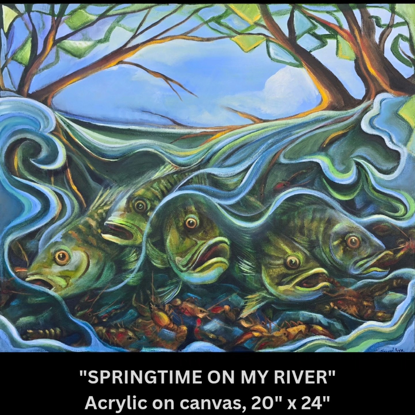 I'm super excited to announce my painting, "Springtime On My River," has been juried into the 39th annual Omer T. Lassonde exhibition. The show is called River Run, and all work chosen reflects the importance of rivers in our communities. I am honored that one of my paintings was chosen for this show as my love for rivers is boundless! Opening reception is April 4th at the Robert Lincoln Levy Gallery in Portsmouth NH, and the show will be open from April 3-27th.
💖🖌🎣
#newhampshireoutdoors #riverlife #riverfishing #FishNH #fishlove #nhart #fishartist #smallmouthbass #crayfish #nhartist #fishpainting