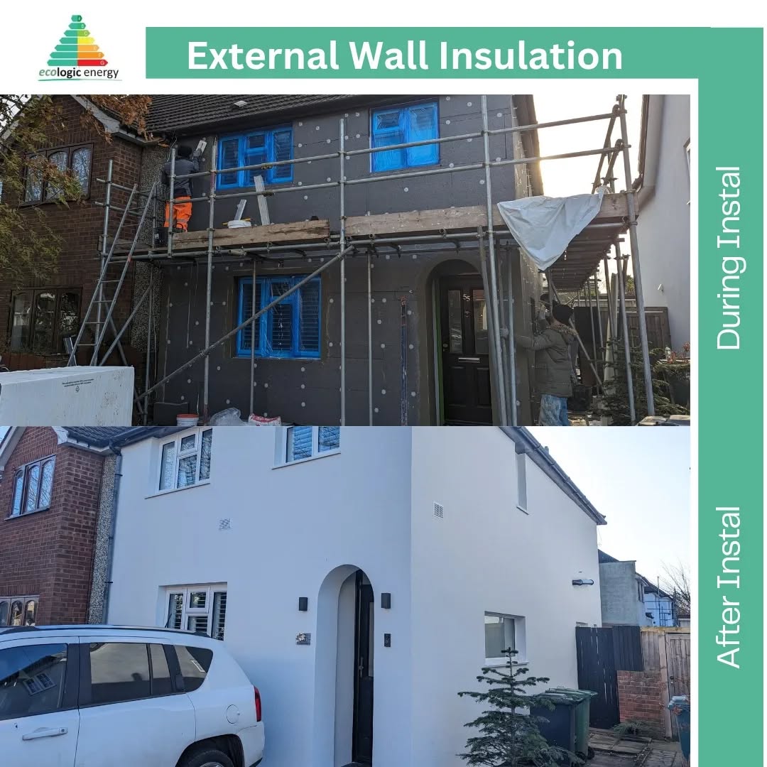 During and After photos of our recent job in Cheshunt, we used @licatabuildingsystems EWI system to the whole house, keeping this home warm in the winter and cool in the summer.
šĀ Ecologic Energy Today!
Ready to take the first step towards a well-insulated home? Get in contact today at 0208 804 8151 or email enquiries@ecologic-energy.co.uk.
#EWI #EWiWallInsulation #EnergyEfficiency #SaveMoney #StayComfortable #EnergyCrisis #WallInsulation #Insulation #LocalInstallers #LocalInsulationInstallers #InsulationInstallers #StayWarm #Externalwall #carbonfootprint