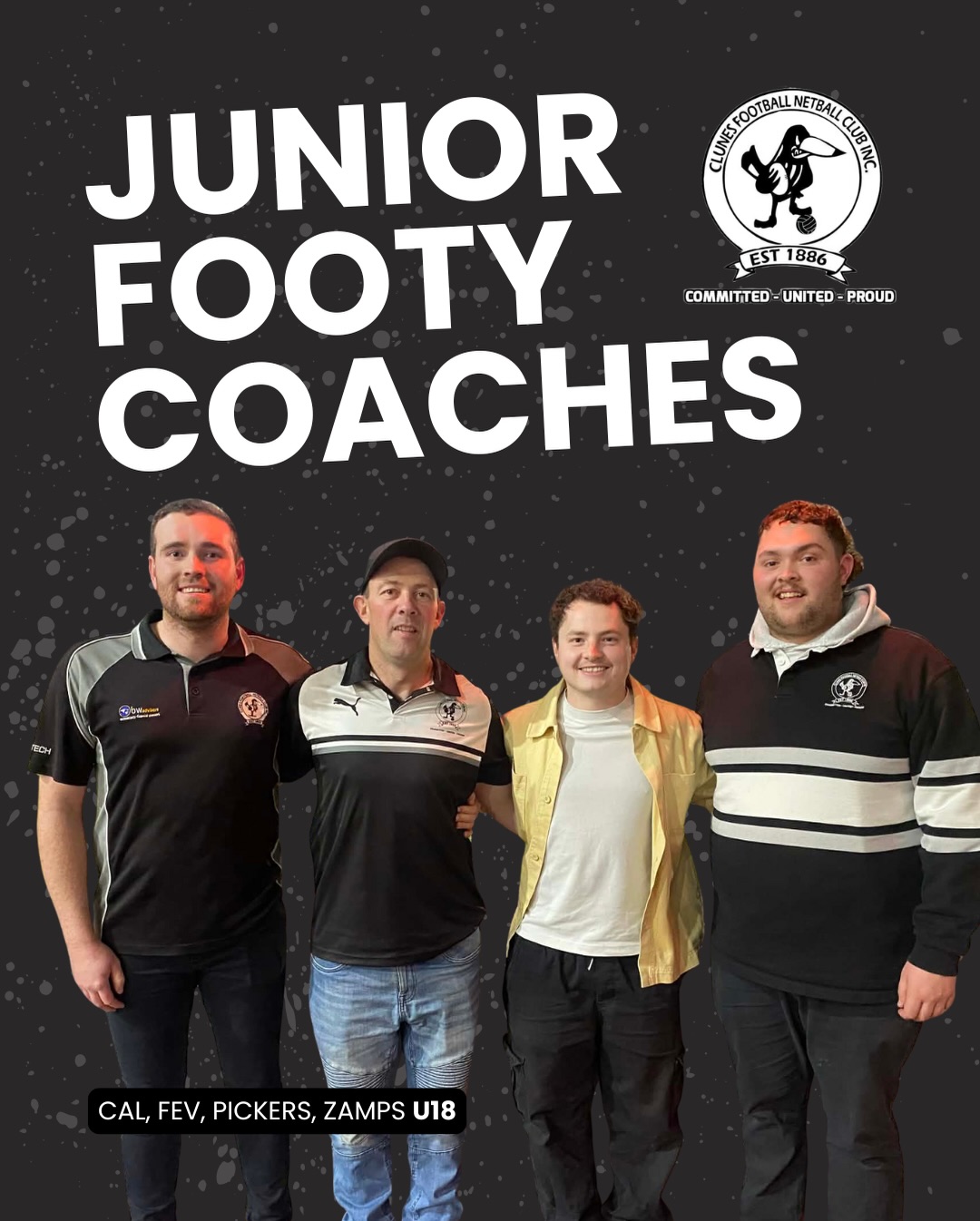 Meet our 2026 junior football coaches! Plenty of familiar faces among this bunch, building on what we’ve been working on with our young talent 🖤🤍