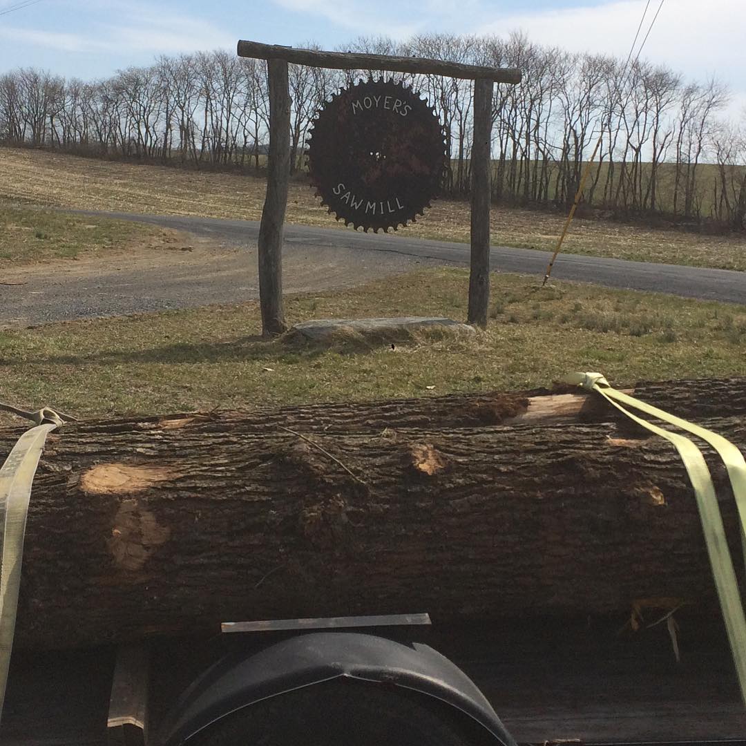 Stopped by Moyers Sawmill yesterday for some logs to hew. I love that place. #logcabin #loghome #woodworking