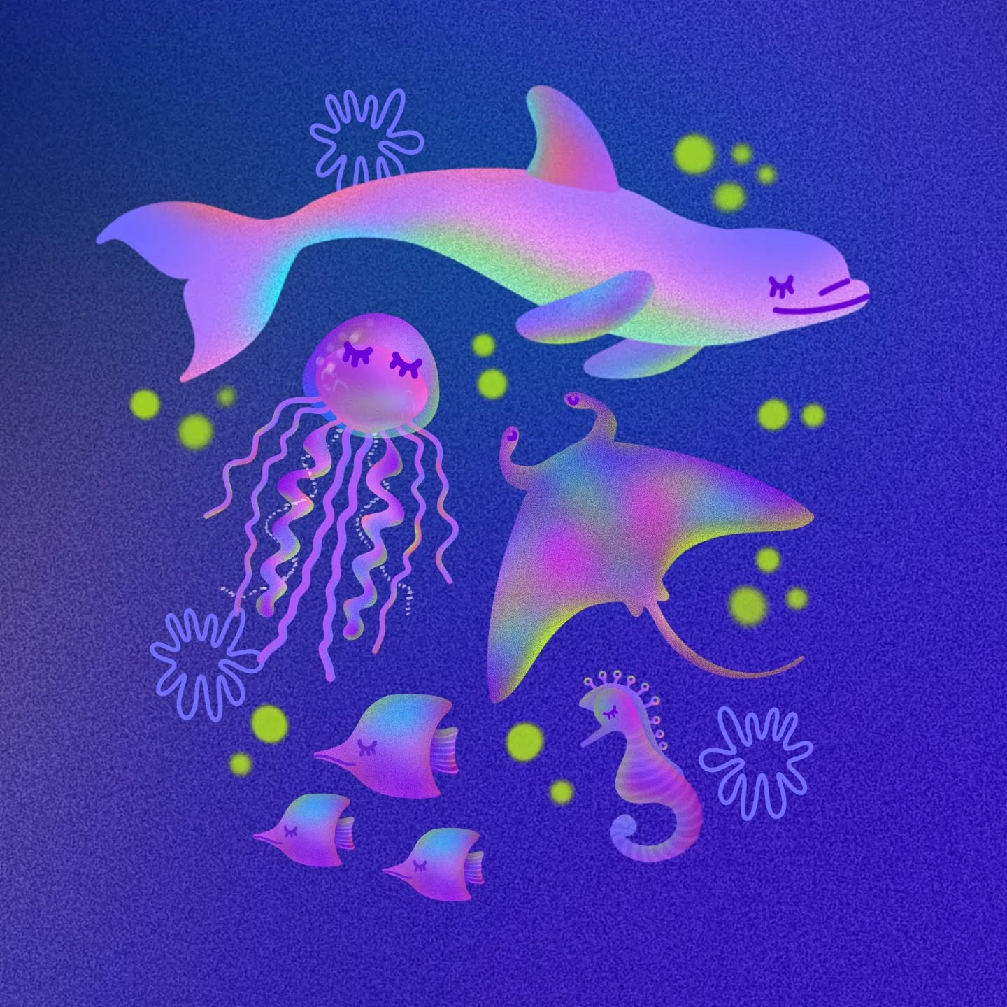 Dreamscapes of the deep🔮🪼🌀🐬🌊
.
Huge thanks to @forplanetocean and @marineconservation.au for the prompt 'Wonders Beneath the Waves' and for organising this wonderful challenge!
.
Let's play our part in appreciating and preserving what lies beneath the waves by spreading love for our oceans and ensuring the magic of the deep continues to thrive. 💙🌊🪄
.
01/ Artivism
Digital
.
#forplanetocean #forplanetocean2024 #AMCS #marineconservation #Protecttheseas #artivism #oceanillustration #underwaterillustration #saveourseas #ecoart #indianillustrator #oceanconservation #dolphin #underwaterlife #womeninart #marinelifematters #IndianArtCommunity #ArtOfTheSea #IndianIllustration #DiveIntoArt #jellyfish #mantaray #oceandreams #fortheenvironment #seaspiracy #thecolourfeed #artforoceanadvocacy #spurspace