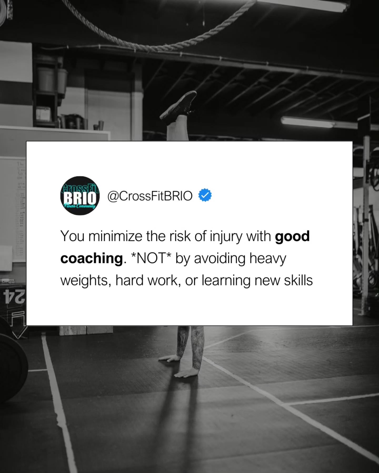 Get yourself a coach (or a TEAM of coaches) so you can get strong and learn new skills with confidence, knowing someone is teaching you how to do it properly and a person who cares about you is keeping an eye on your form.
#crossfitaffiliate #coachlife #CFL4 #teambrio #yxefitness