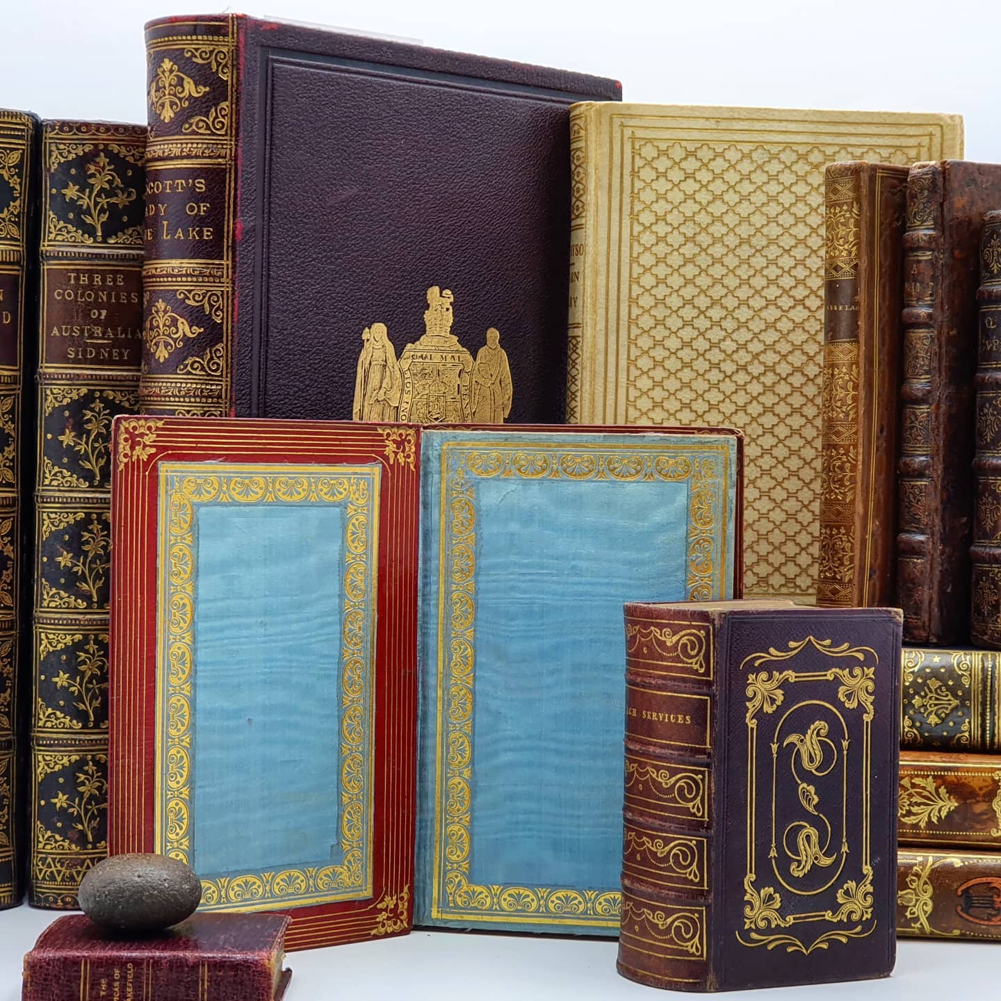 A nice bit of gilt for Fine Binding Friday 🤗📚📚📚 #finebindingfriday #leatherbinding #leatherboundbooks #oldbooks #rarebooks