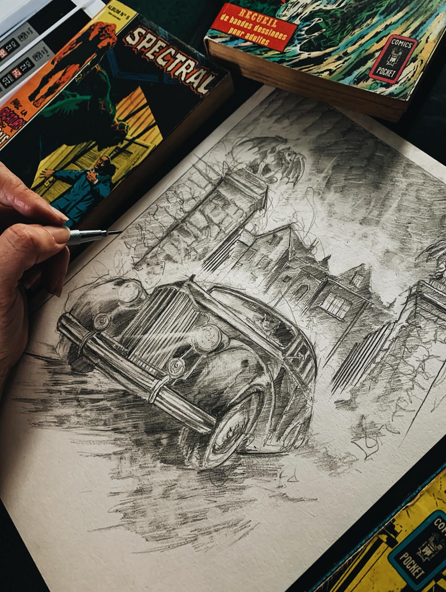 On replonge dans les Spectral pour un shoot graphique hors norme histoire de se remettre en selle ✍🏻New project is coming… #spectral #comicsofinstagram #comics