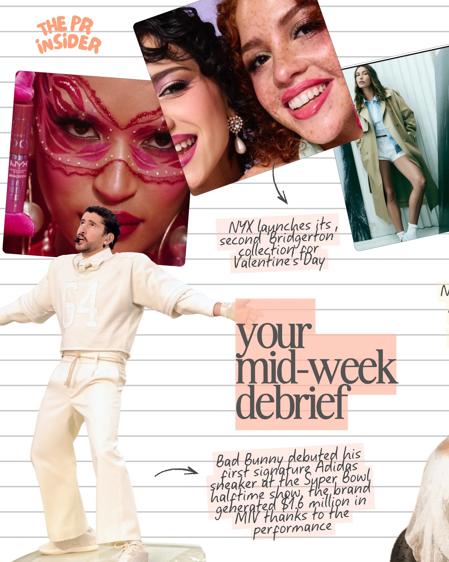 Here’s your mid-week round up of some of the brand launches, collabs and creative stunts that have dropped so far this week 👀✨
💄 @nyxcosmetics_uk launches its second Bridgerton-inspired collection just in time for Valentine’s Day
🏈 @badbunnypr debuts his first signature @adidas sneaker during the Super Bowl halftime show, generating $1.6M in MIV
🌱 @naturallightbeer makes headlines by creating lingerie… for lawnmowers
🥐 @greggs_official reopens The Golden Flake Tavern for Valentine’s Day
👗 @haileybieber returns as the global face of @dkny’s Spring campaign
🍕 @pizzahut teams up with the @backstreetboys to launch The Shape of My Heart-Shaped Pizza
🛋️ @ikeachile recreates Bad Bunny’s iconic halftime show using its own products
🍹 @chilis launches a Margarita of the Month Club ahead of National Margarita Day
🎭 @fridababy creates a Mardi Gras float to spotlight censorship around breastfeeding and postpartum bodies
🍳 @mcdonalds turns the morning after into a campaign moment with Horizontal Breakfast
🧺 @asda rolls out red baskets for singles on Valentine’s Day
📦 @pizzahutuk creates the world’s first Vertical Pizza Box
#prnews #marketing #brandlaunches #creativecampaigns #brandcollabs #productdrops