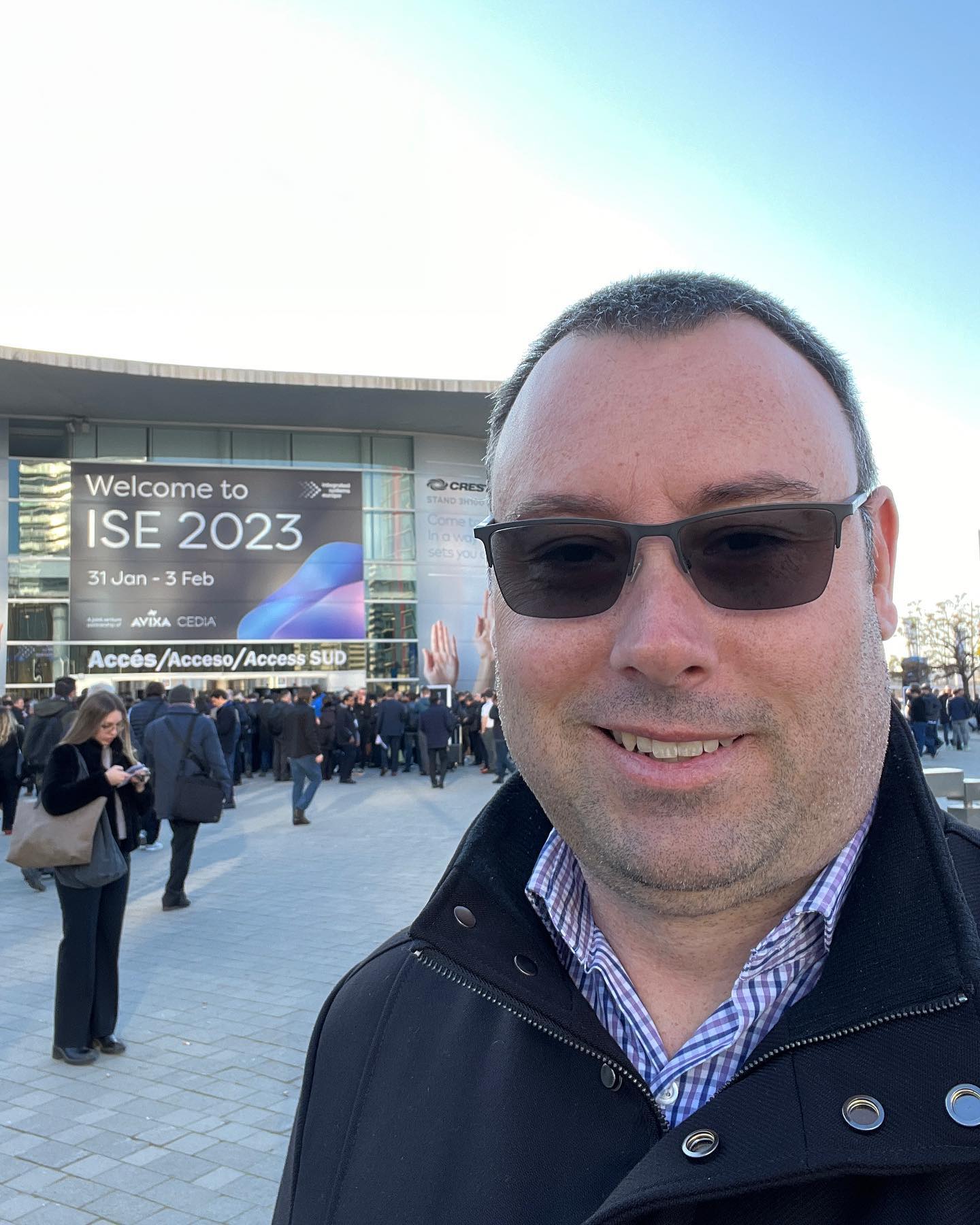#ise2023 Day 2 with a few people waiting to get in.