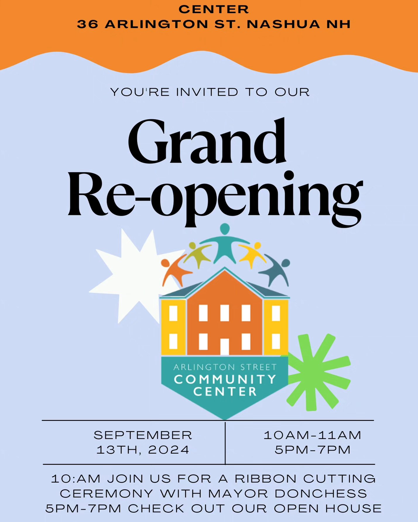 You're invited to our Grand Re-opening in just ONE MONTH! 🥳 We are SO excited for you to see the incredible changes at the ASCC 🧡🩵💛