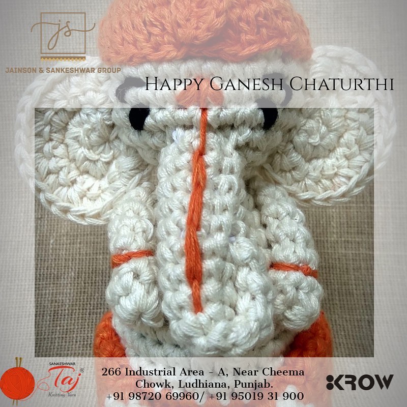 Wishing you all a Happy Ganesh Chaturthi
May Ganesha bless us with lots of success.
#ganesha #lord #knit #knitting #crochet #thread #yarn #handmade #handknitting #handknittingyarn #handknittingyarnsindia #taj #jainson