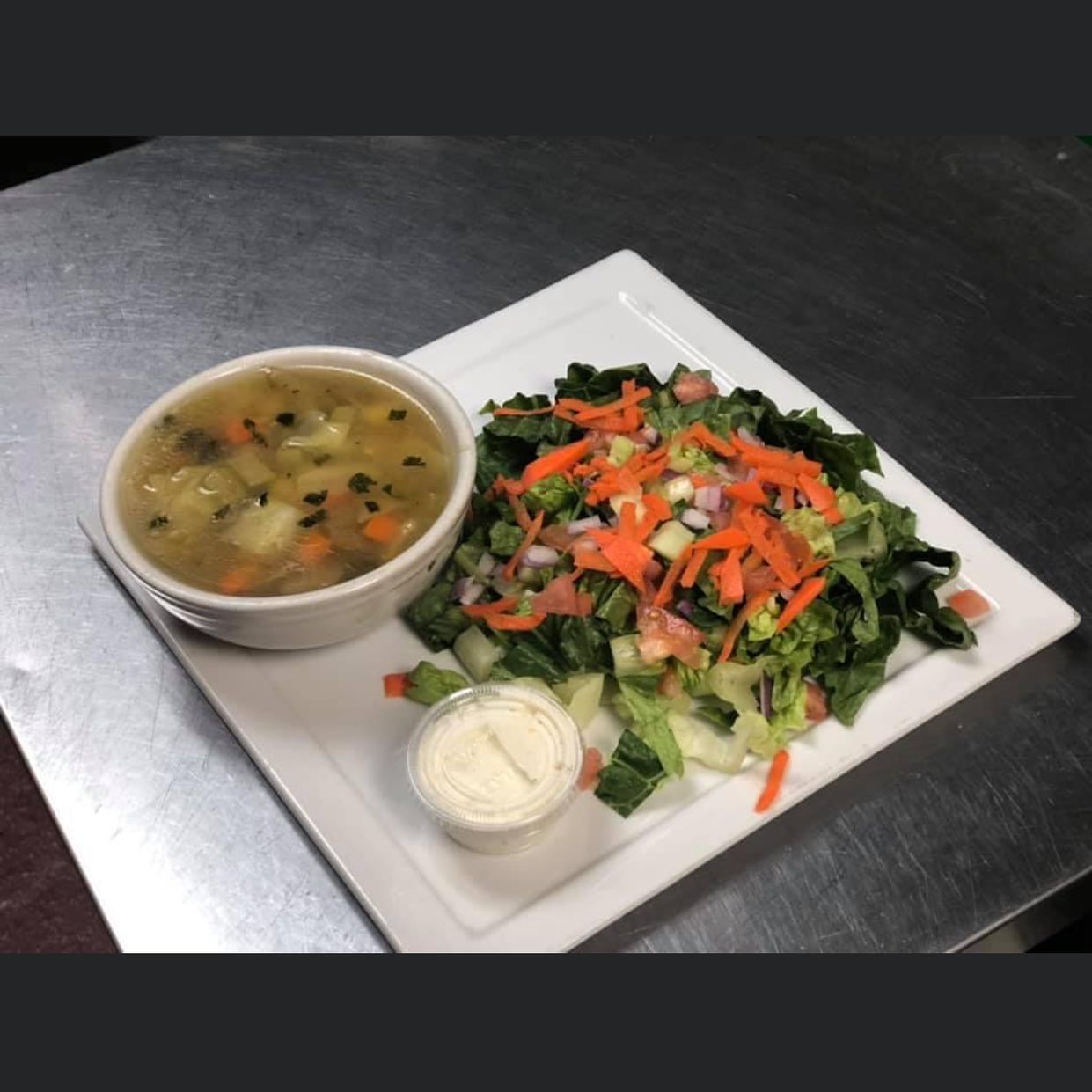 Soup and salad from12-3 for $2.99. Go get some yum