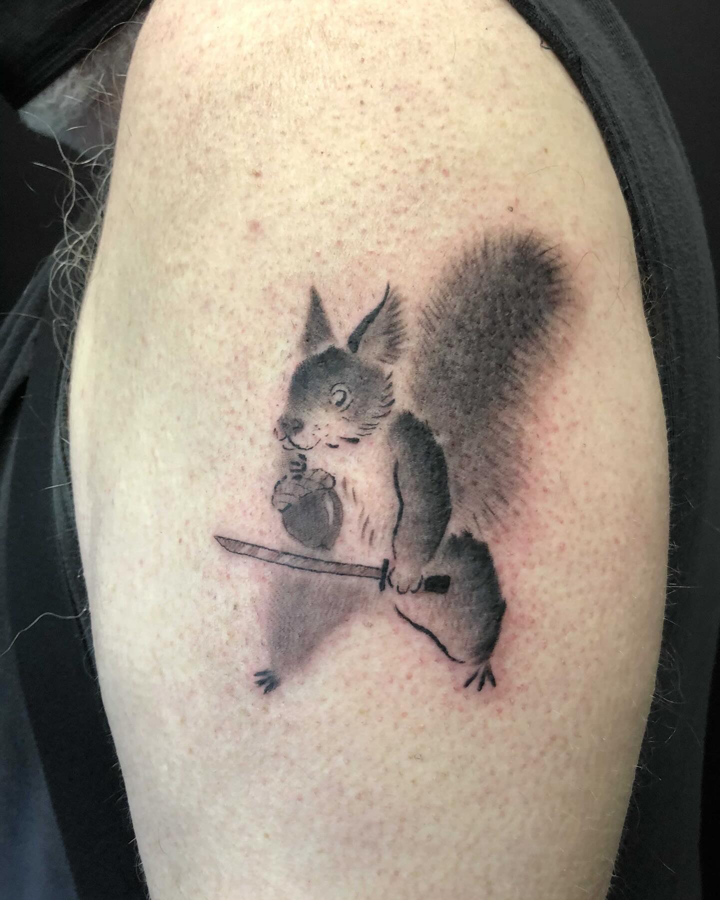 Everyone wants a fighting squirrel right???
#squirrel #graywash #tattoo #fightingsquirrels