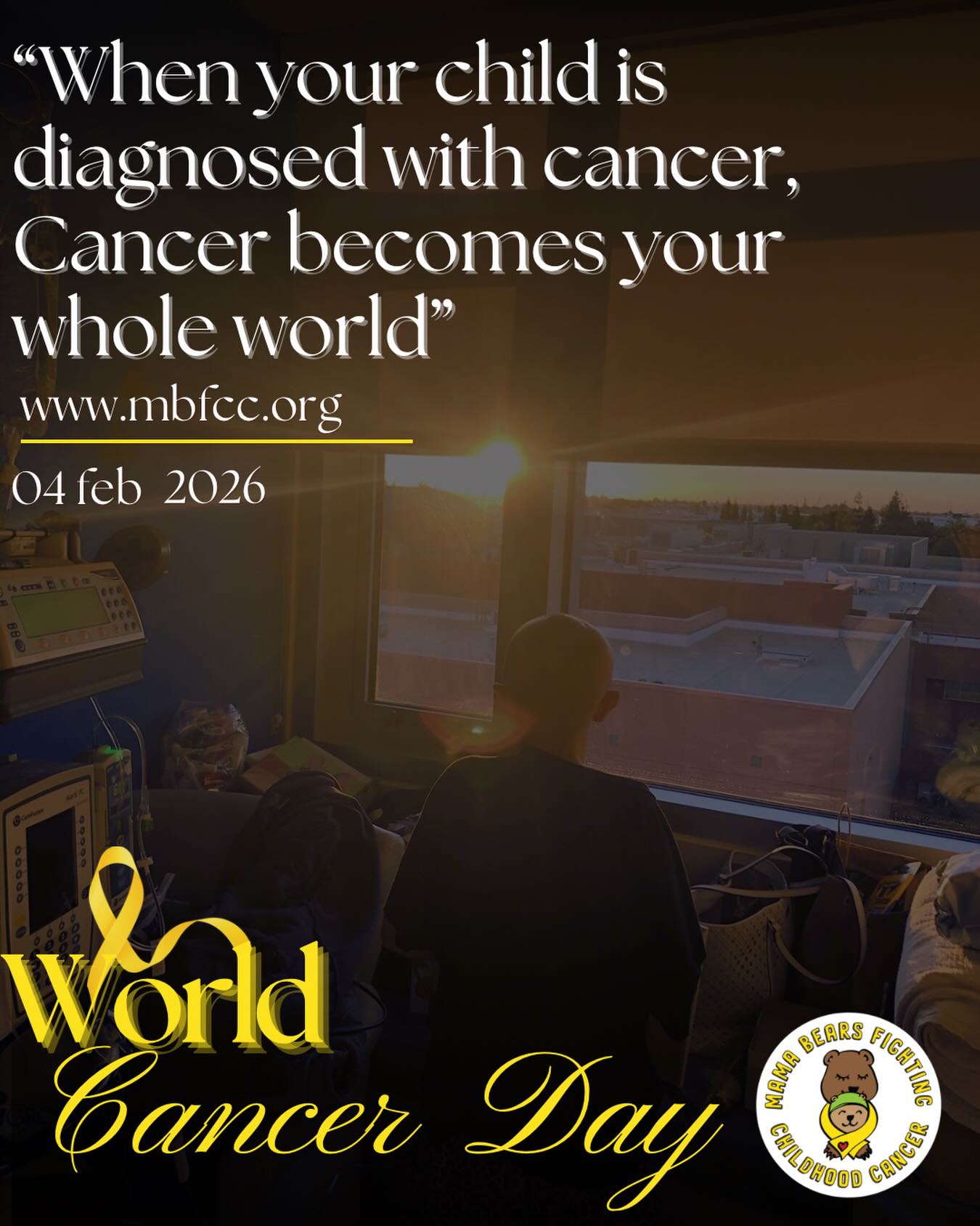 When your child is diagnosed with cancer
Cancer colors your whole world
Every decision
Every fear
Every ounce of hope
So when the world marks World Cancer Day
Know that for some families
This is not one day
It is every day
Mama Bears Fighting Childhood Cancer stands with families living this reality
Today and always
💛
