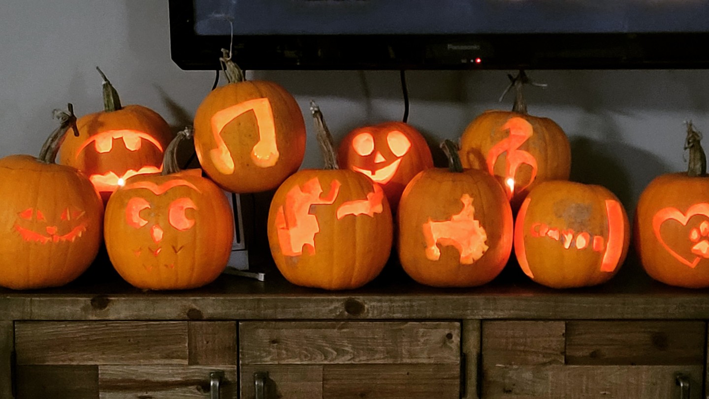 Happy Halloween! Our Opportunities Room was busy carving pumpkins today, they look great!