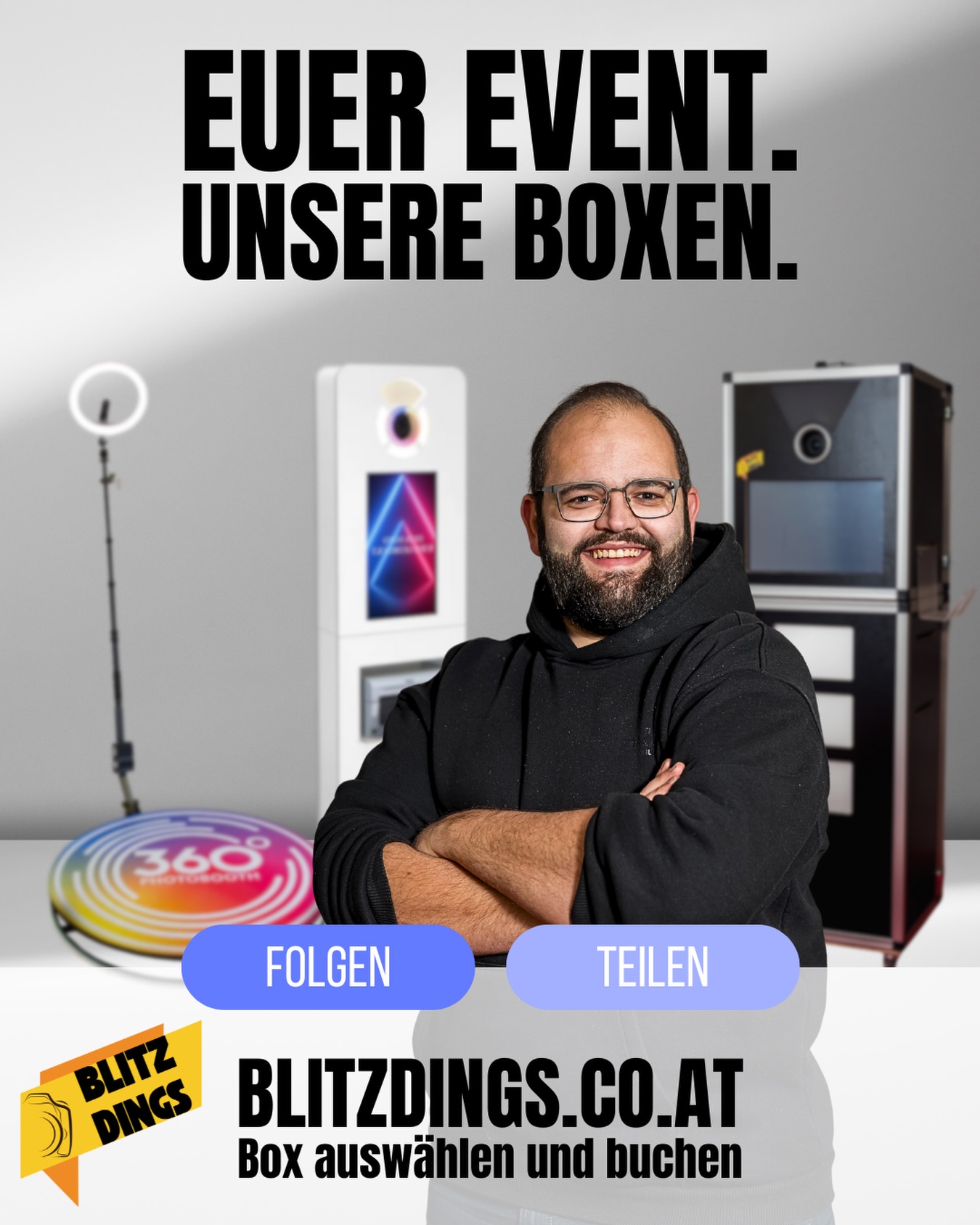 📸 DAS EVENT, ÜBER DAS ALLE REDEN
Es gibt Events.
Und es gibt Blitzdings-Momente.
Die, bei denen gelacht wird.
Die, bei denen sich Fremde umarmen.
Die, die am nächsten Tag noch angeschaut werden.
Unsere Fotobox ist nicht nur ein Gerät –
sie ist ein Höhepunkt deines Events.
⸻
💬 Wenn du jemanden kennst, der bald feiert:
➡️ Teile diesen Beitrag
➡️ Folge uns für mehr Event-Inspiration
➡️ Markiere die Person, die das sehen muss
Dein Event. Unsere Boxen. Blitzdings.
#blitzdings #fotobox #event #party #hochzeit