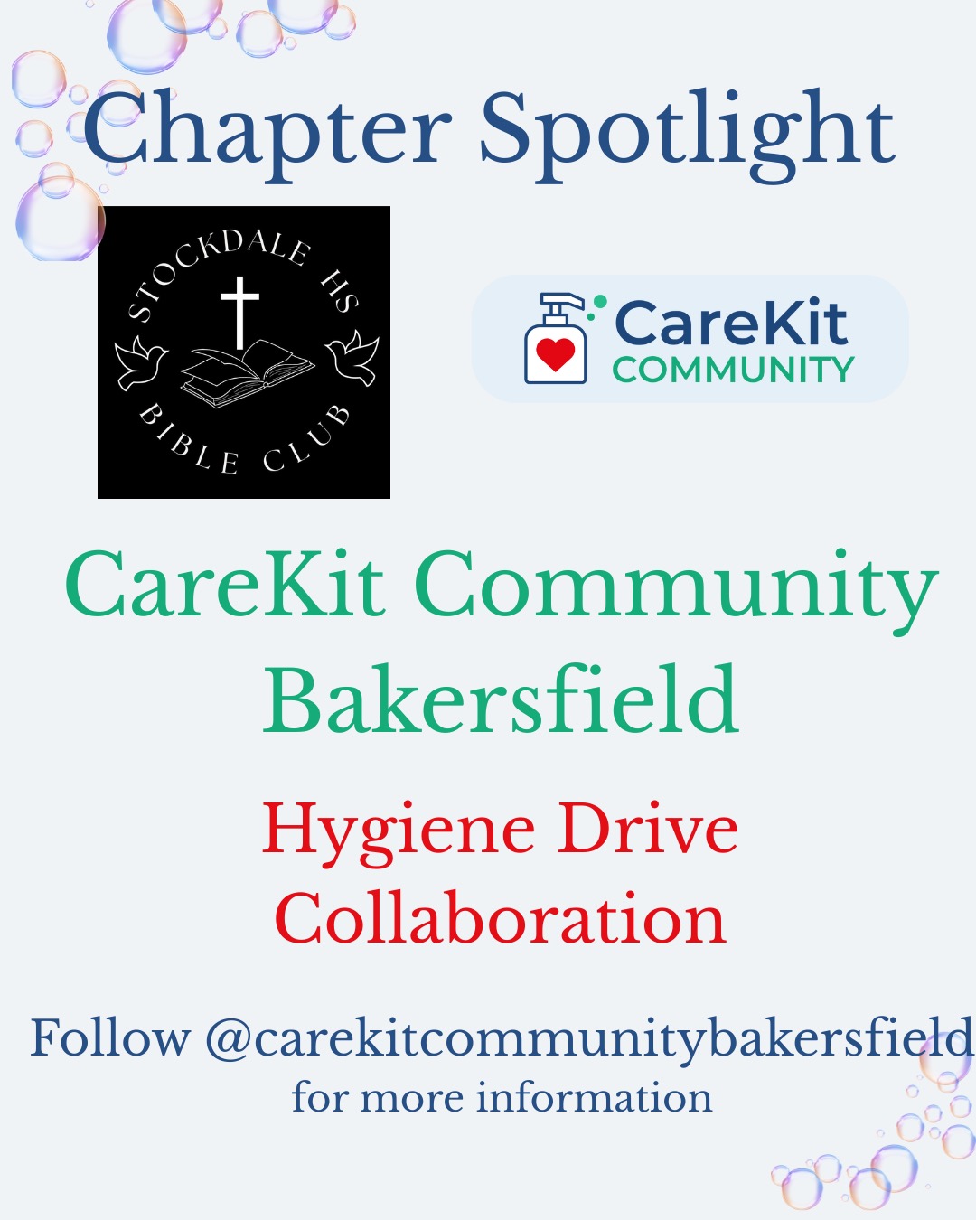 In January, CKC Bakersfield collaborated with Stockdale Bible Club for a hygiene essential drive! What great initiative! #stockdalehighschool #hygiene #volunteer #givebacktothecommunity