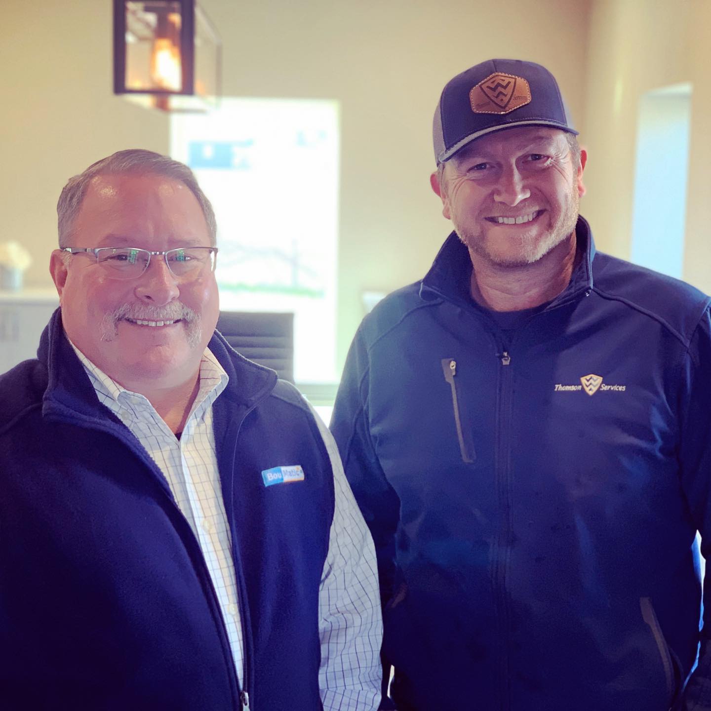 Toby from BouMatic stopped by to take a peek at a few of our new projects for 2020. Thomson Services loves being a dealer for BouMatic. Our customers love their products and we do too. #uddercare #rotary #parlor #familyfarming #boumatic @weareboumatic