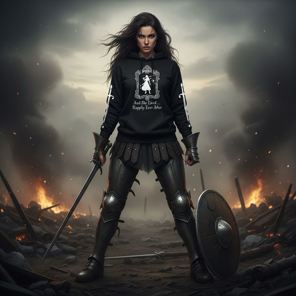 🗡️ Behind the Apothecary ✨
When I was exploring my new designs for Storybound, I kept coming back to one of the most iconic themes in fairytales:
Living Happily Ever After.
It’s such a powerful phrase, full of hope and promise. But as I was working, I unceremoniously added those three little dots after lived… — and suddenly the meaning shifted.
True hero’s of their own stories don’t just magically arrive at their happily ever after. That simple punctuation opened a whole new sentiment for me — that within each of us lies the strength to Live, to endure, even when the odds feel impossible.
The phrase Happily Ever After isn’t just an end goal or a fairytale conclusion.
It’s a choice.
It’s what happens when we decide to push through, despite the wars raging within us. It’s about resilience, courage, and the quiet, fierce determination to keep moving forward.
This hoodie is a tribute to that spirit. To the battles fought in silence, the scars unseen, and the relentless hope that carries us through to our own version of Happily Ever After.
It’s the choice to Live.
#andshelived #andshelivedhappilyeverafter #storyboundmagic #storyboundapothecarium #empoweringwoman