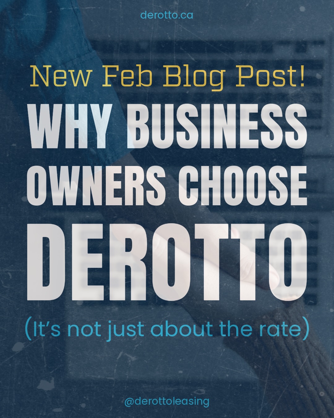 At DEROTTO, we believe great financing is about more than rates and approvals. It’s about trust, follow-up, and actually being there when business owners need answers.
It’s also about giving back. Every financing transaction helps support @pawsitforward , and in 2025 alone, you helped us donate $4,325 to their incredible work.
With 108 reviews across Google and the BBB, we’re grateful for the clients who’ve trusted us over the past 20+ years and taken the time to share their experiences.
We’re a small team by choice, which means fast responses, real conversations, and the same people every time you call.
If you’re curious why so many business owners choose DEROTTO (and why we happily compete with banks), our latest blog breaks it all down.
👉 Read it via the link in bio