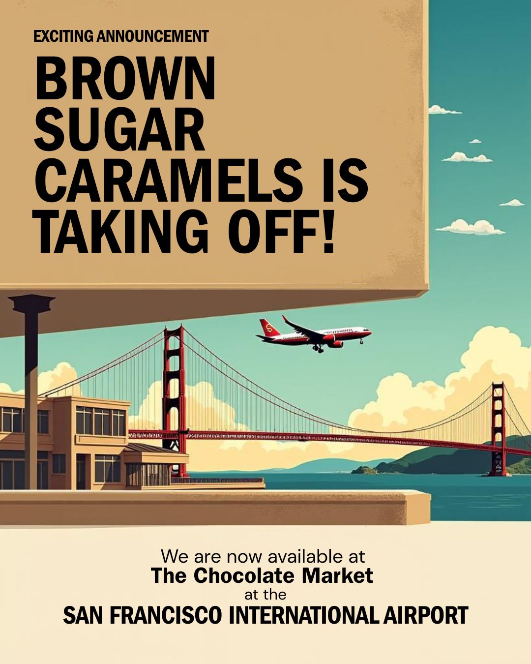 Brown Sugar Caramels Now Arriving at the San Francisco International Airport!
Stop by The Chocolate Market to enjoy some decadent treats! #thechocolatemarketsfo #BrownSugarCaramels #HandcraftedDecadence #ValentinesDayGifts