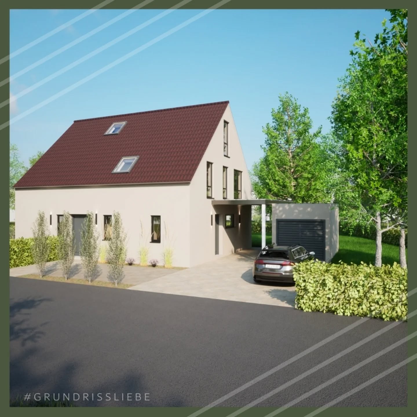 Flexibilität ist der Wunsch - ein Grundriss, der trotz der Einschränkung des 100cm Kniestocks super viel zu bieten hat:
ein großer, offener und sehr heller Wohn-Ess-Küchenbereich, das Sitzfenster und der Kamin sorgen für Gemütlichkeit.
Ein kleines Studio im Erdgeschoss kann vermietet, als Pflegewohnung oder auch für die Kinder genutzt werden.
Neben dem kleinen Bürobereich im Obergeschoss gibt es die Möglichkeit, den kompletten Spitzboden auszubauen - Büro, Fitnessstudio oder Spielbereich - egal was noch benötigt wird, findet dort Platz.
Gesamt ein Grundriss mit super vielen Möglichkeiten - was gefällt euch am Besten?
#grundrissliebe #Grundrissplanung #Hausbau #Fertighaus