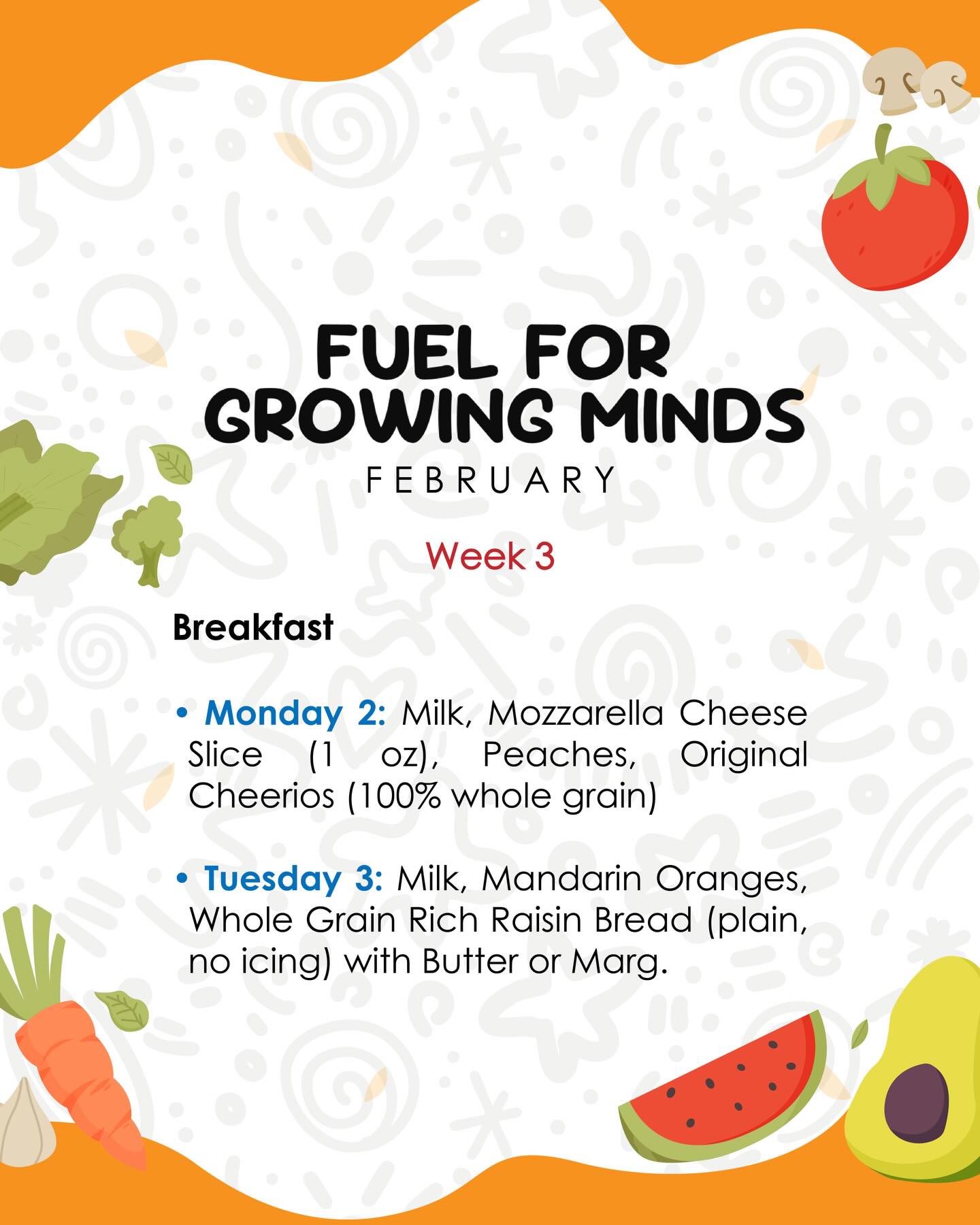 Fuel for play & learning! 🥦🍎
Here is this month’s menu at Tiny Blocks. Delicious and balanced meals to keep our little ones energized.
Swipe ➡️ to see the weekly options.
💡 Parent Tip: Save this post to know what your child ate today and plan dinner accordingly! 😉
#TinyBlocksPreschool #SchoolMenu #LunchTime #HealthyKids #PreschoolMeals