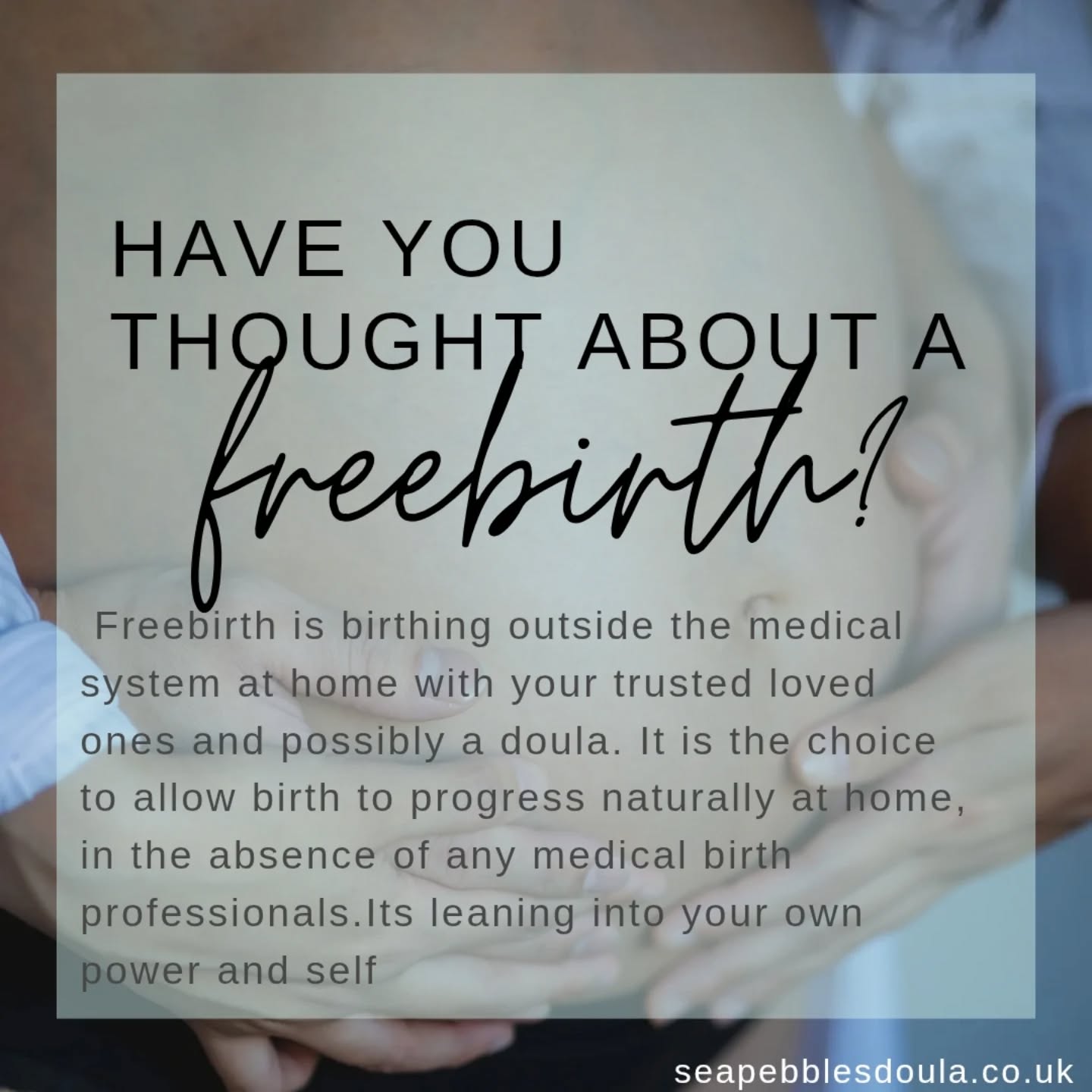You may not know but choosing to birth without medical professionals is your choice. People who freebirth spend a lot of time learning about themselves, trusting their bodies, trusting in the birth process, what they need or don't need. Its so important for a woman to feel safe wherever she is birthing her baby, let's respect her, listen to her. #freebirth #pregnancy #birthdoula #birthinginpower #birthright