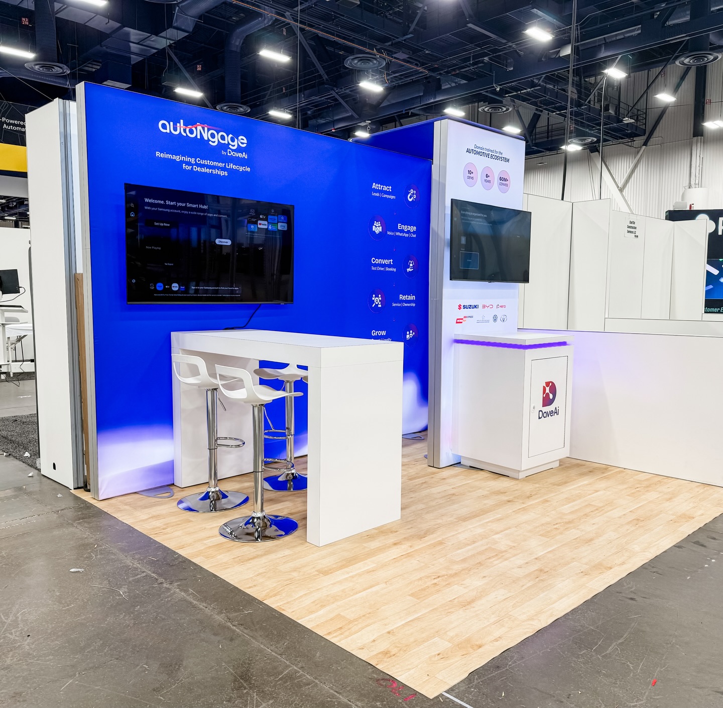Custom. Turnkey. Show-ready. 💥
Wishing @iamdave.ai a wonderful event at #NADA2026—thrilled to support them with a rental booth built to stand out and perform. 🚀
#nada26 #nada