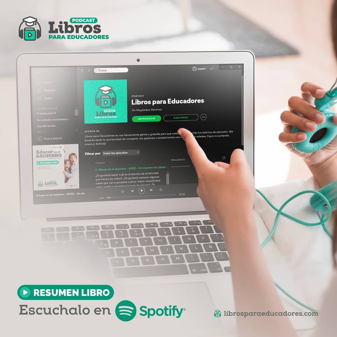 Ventajas de escuchar un podcast:
1. Está disponible para cualquier persona justo en el momento en que lo decida y por la cantidad de tiempo que lo requiera.
2. Te ofrece la misma sensación que experimentas al disfrutar un libro a tu ritmo.
3. Puedes escucharlo el día que llega o en el momento que quieras, puedes coleccionarlo, volver a escucharlo, fragmentarlo, compartir instantes por redes sociales, oír varios episodios continuos, o elegir el orden empezando por el más reciente o por el más antiguo.
4. Permite que cada usuario obtenga contenidos para su propia parrilla de programación personalizada. El cuándo, cómo y dónde oír dependen del receptor y no del emisor.
5. Un podcast puede ser de audio o de video.
6. Se puede disfrutar en teléfonos, tablets, computadoras, altavoces bluetooth, autorradios, reproductores de memorias SD o USB, televisores inteligentes, relojes inteligentes, altavoces inteligentes y más dispositivos que seguramente vendrán.
7. La decisión de escuchar un podcast está en la mano del usuario. Puede comenzar la reproducción y detenerla con una pausa hasta que lo considere necesario, aunque la pausa tome días o semanas. Puede también alterar la velocidad de escucha acelerando lo que desee oír más rápido o más lento. El usuario toma las decisiones de reproducción.
8. Puedes escucharlo mientras caminas, mientras haces ejercicio, mientras cocinas, mientras vas en el auto, mientras viajas, mientras cuidas a los niños, mientras te despejas, mientras te bañas, mientras desayunas o antes de acostarte. Puedes escucharlo donde te quede cómodo.
ESCUCHAS PODCAST CUANDO QUIERAS, DONDE QUIERAS, CON EL CONTENIDO QUE QUIERAS Y EN EL APARATO QUE QUIERAS.
¡Qué estás esperando! No te pierdas los episodios del podcast de Libros para Educadores 😀🙌💪 (estamos en Spotify, en Apple podcast, en Google podcast y en muchas plataformas más)
