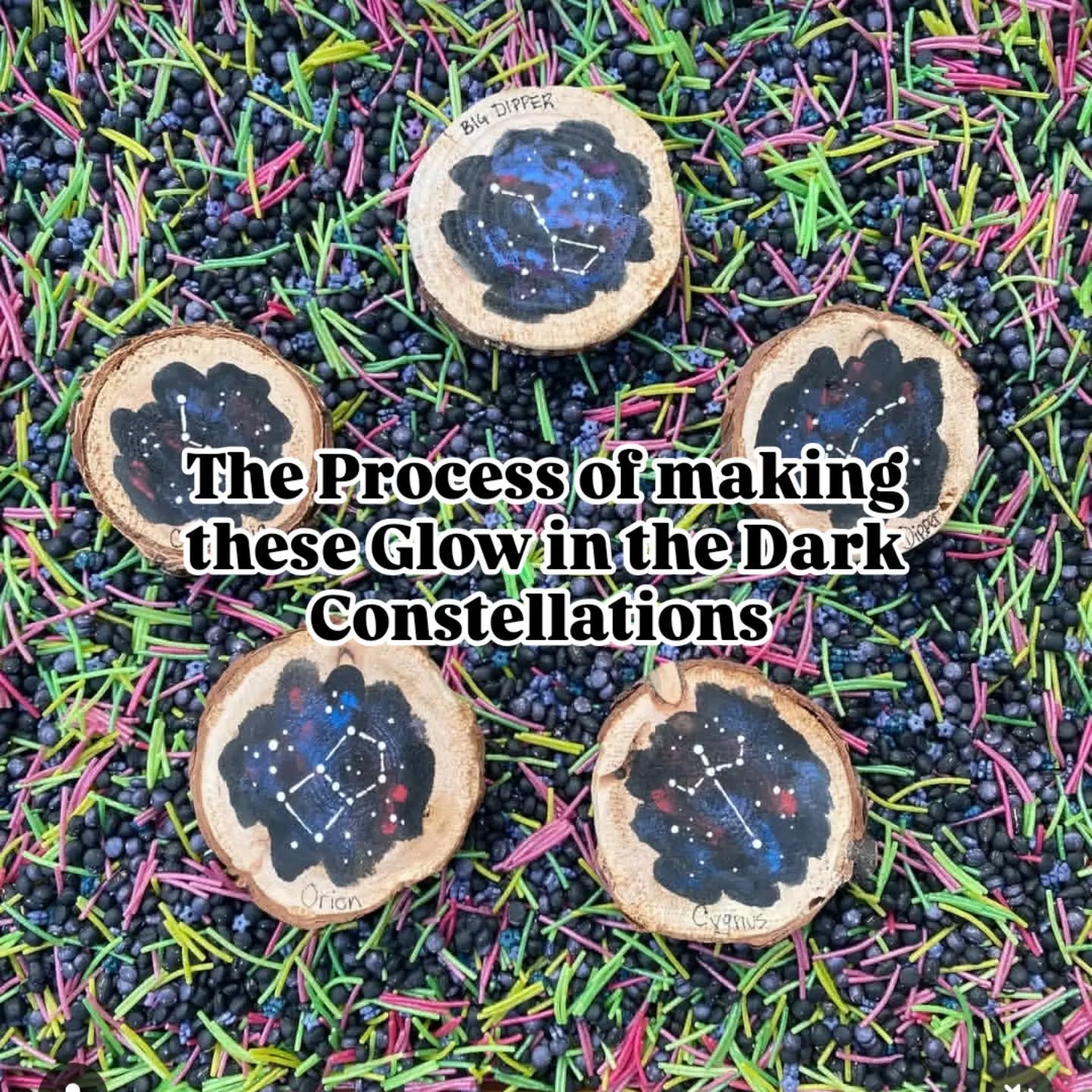 Sometimes the process takes a while, and sometimes it goes quickly—this time, it took about 4 hours to finish 65 rounds, or 13 sets. They’re all packed up and ready to ship to @bestowful for her Northern Lights Kit.
She’s the creative genius behind the kit, and with her vision and my craftsmanship, these glowing constellations add a little extra magic to the whole experience.
Don’t forget to give Tracy a follow! And if you want a custom piece, big or small, I’d love to make it happen for you.
#smallbuisness #earlylearningresources #SensoryPlay #sensorykits #northernlights